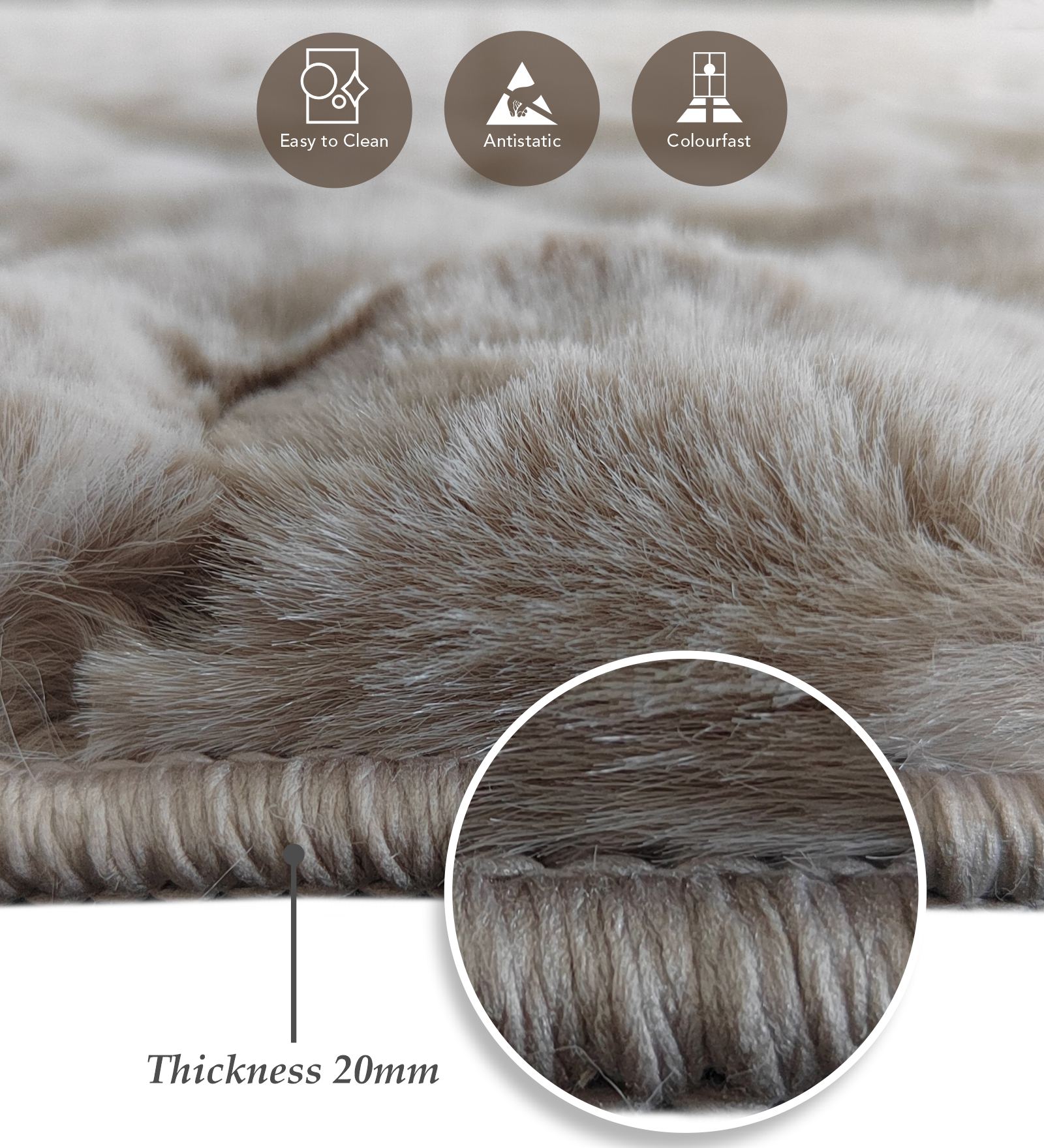 Muffin Solid Bedside Runner Stone