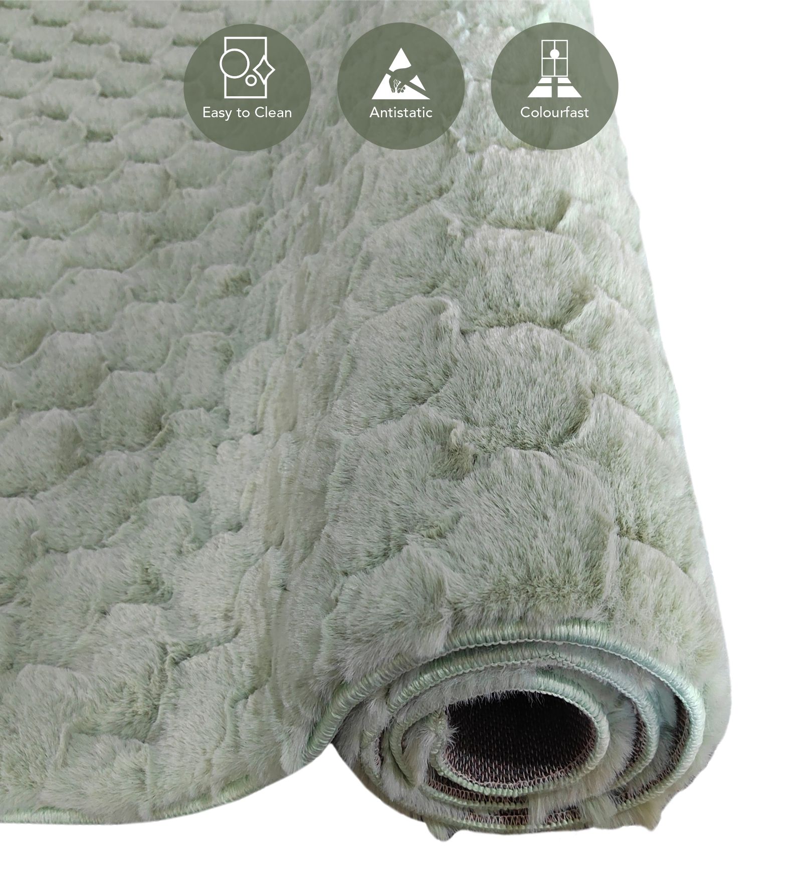 Muffin Solid Machine Made Carpet Olive