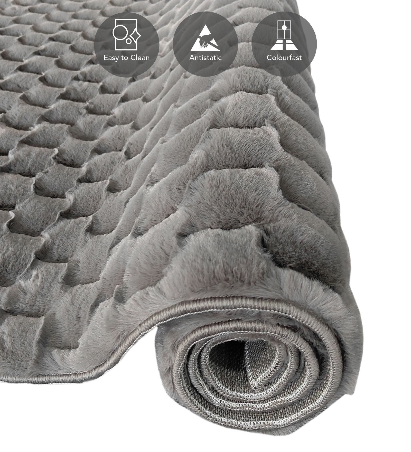 Muffin Solid Machine Made Carpet Charcoal