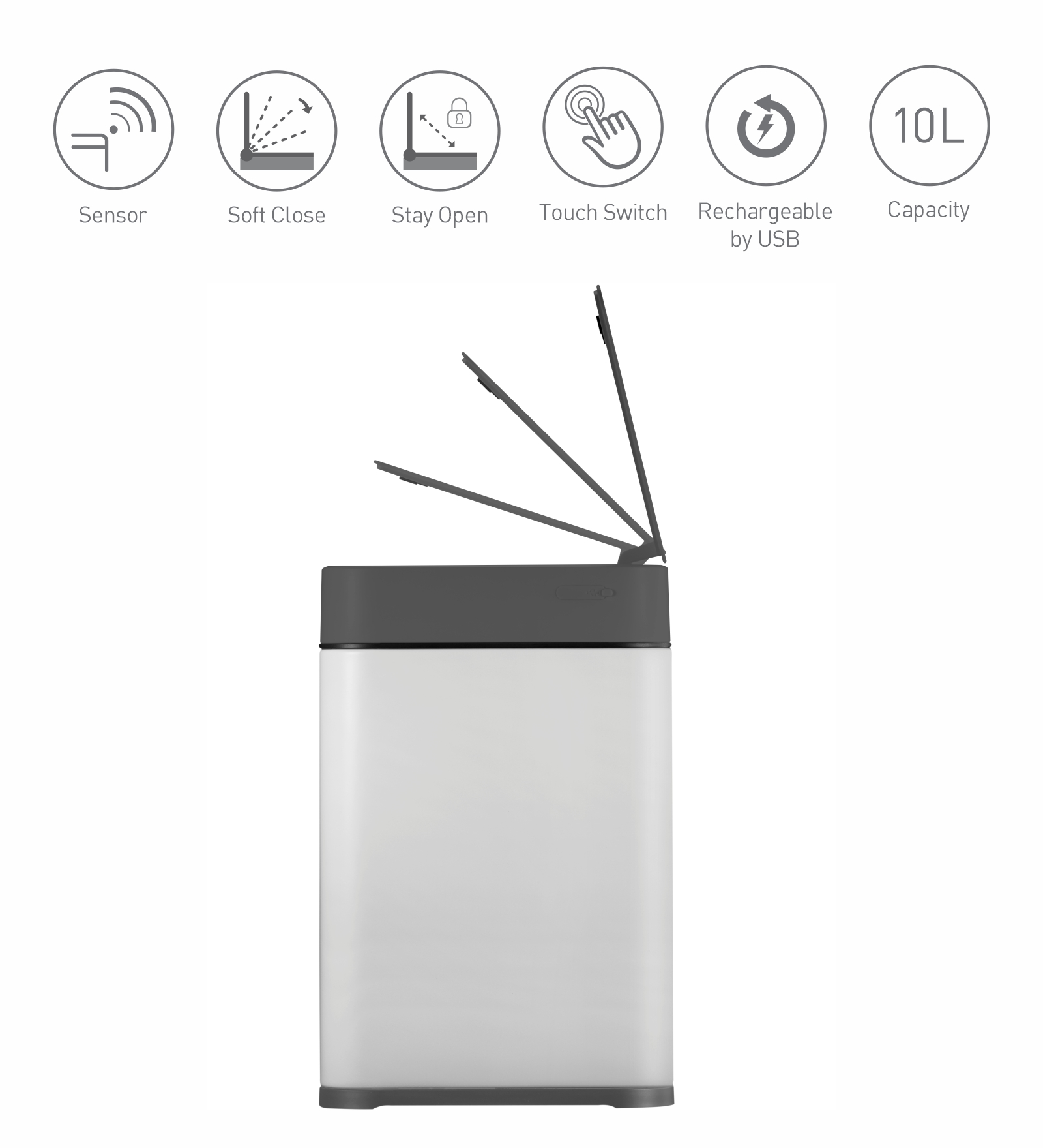 Eko 9208R Echo Rechargeable Sensor Bin Grey