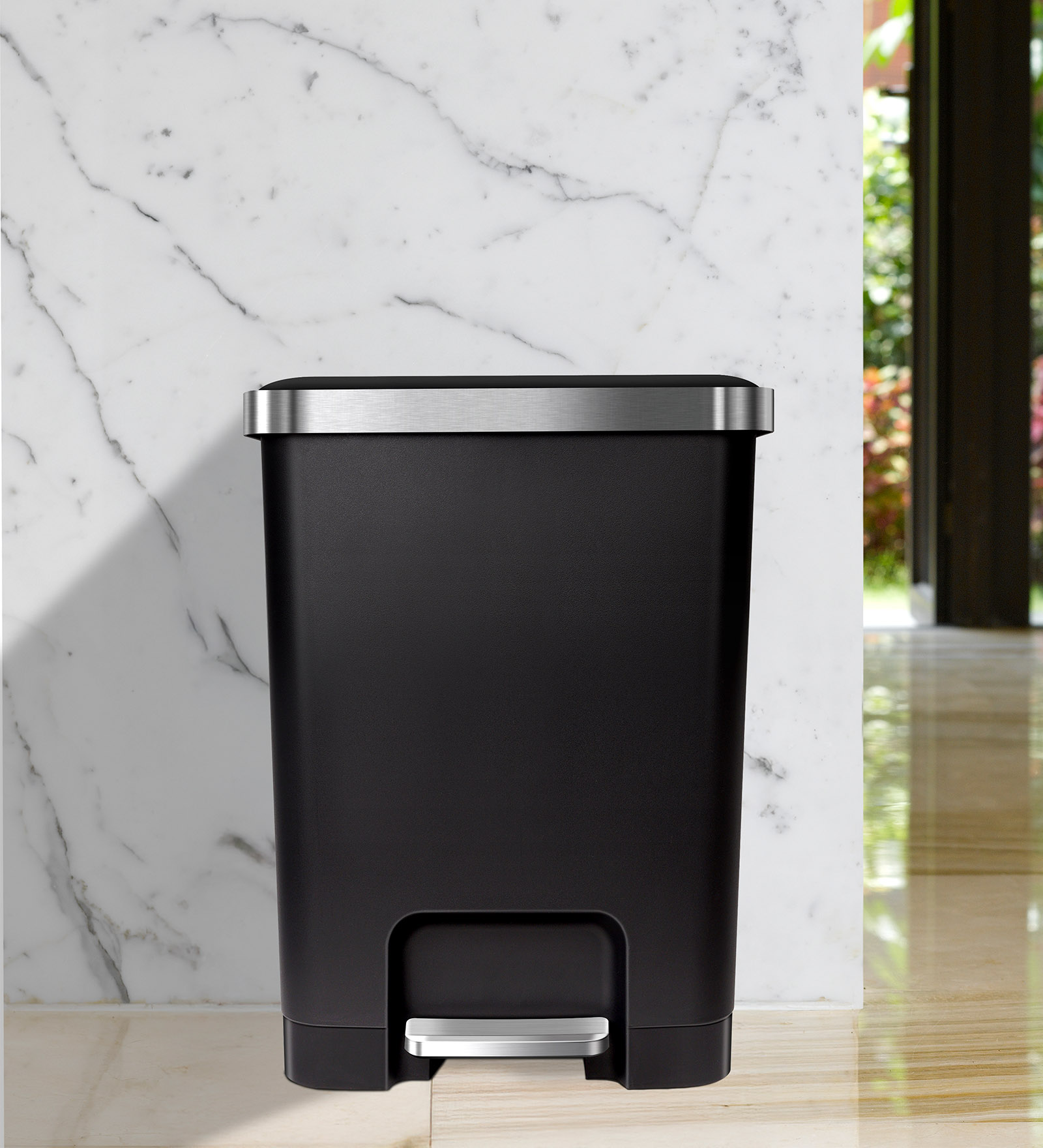 Eko 6388 Hana Fingerprint Resistant Plastic Plastic Bin Black