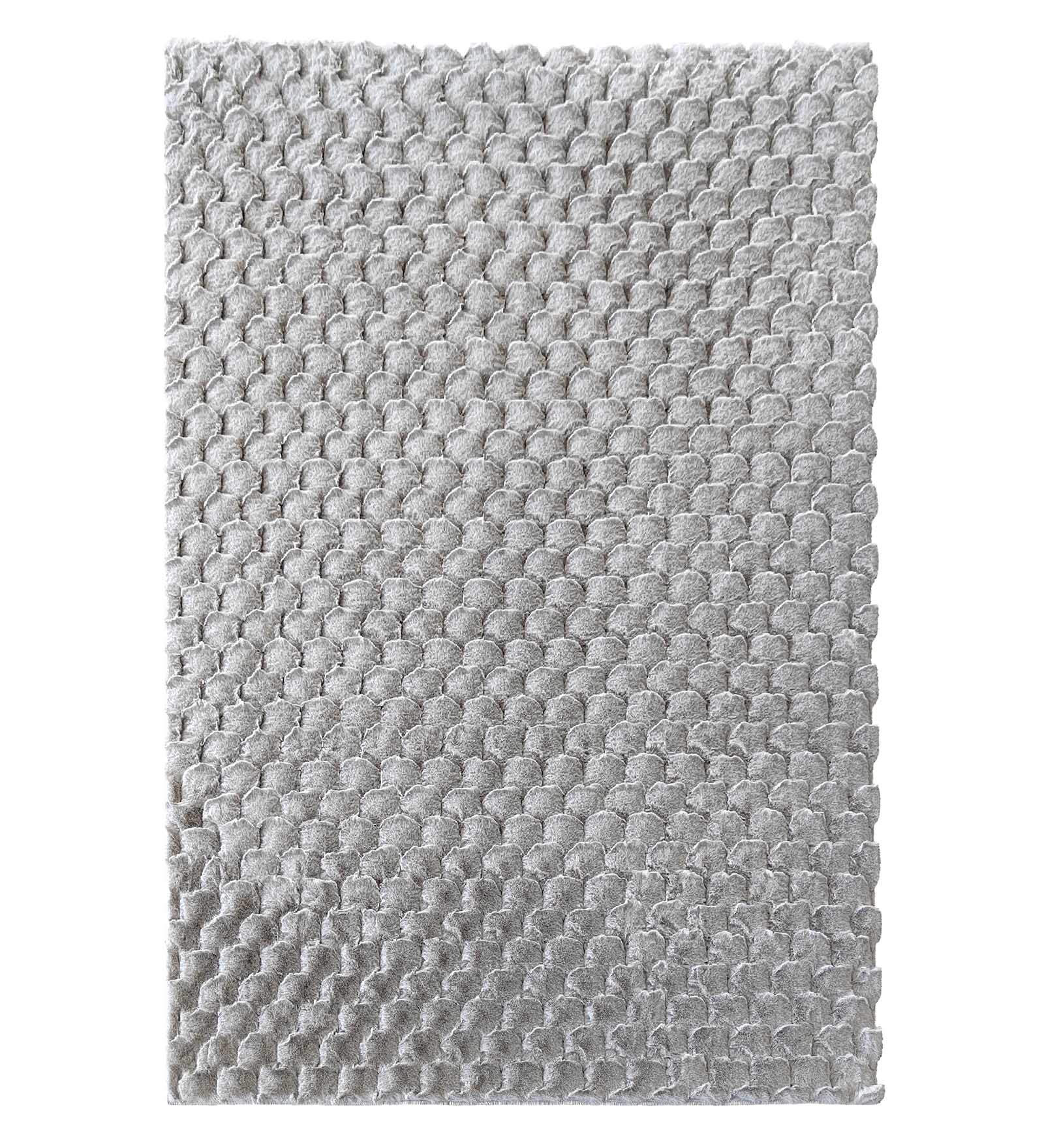 Muffin Solid Machine Made Carpet Silver