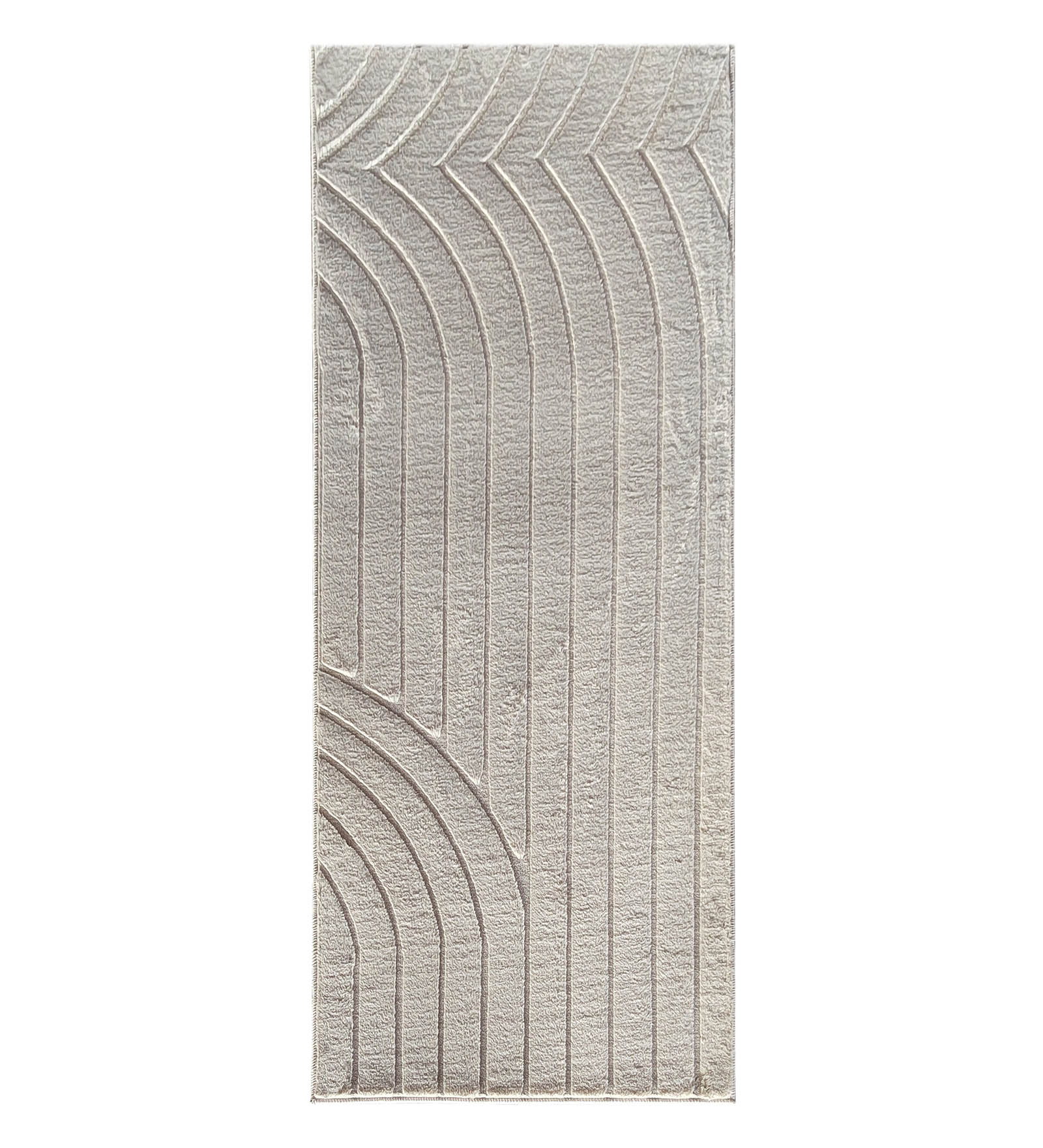 Beaver Abstract Bedside Runner Beige