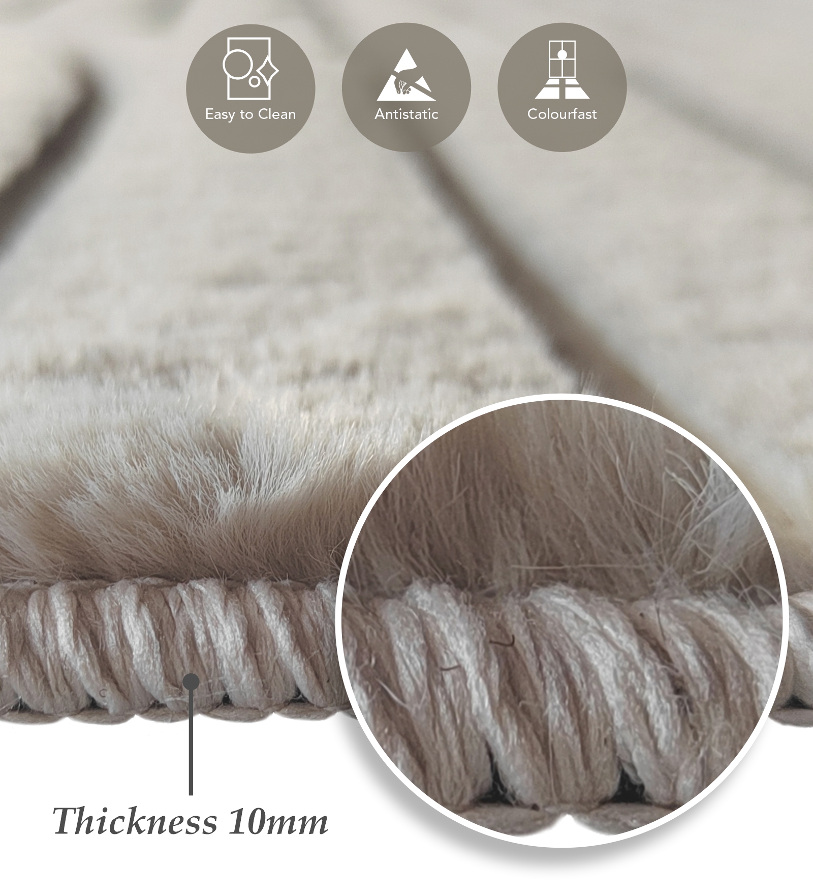 Beaver Abstract Bedside Runner Stone