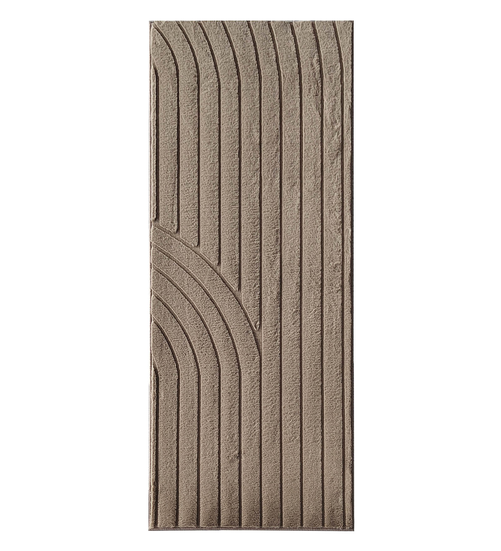 Beaver Abstract Bedside Runner Brown