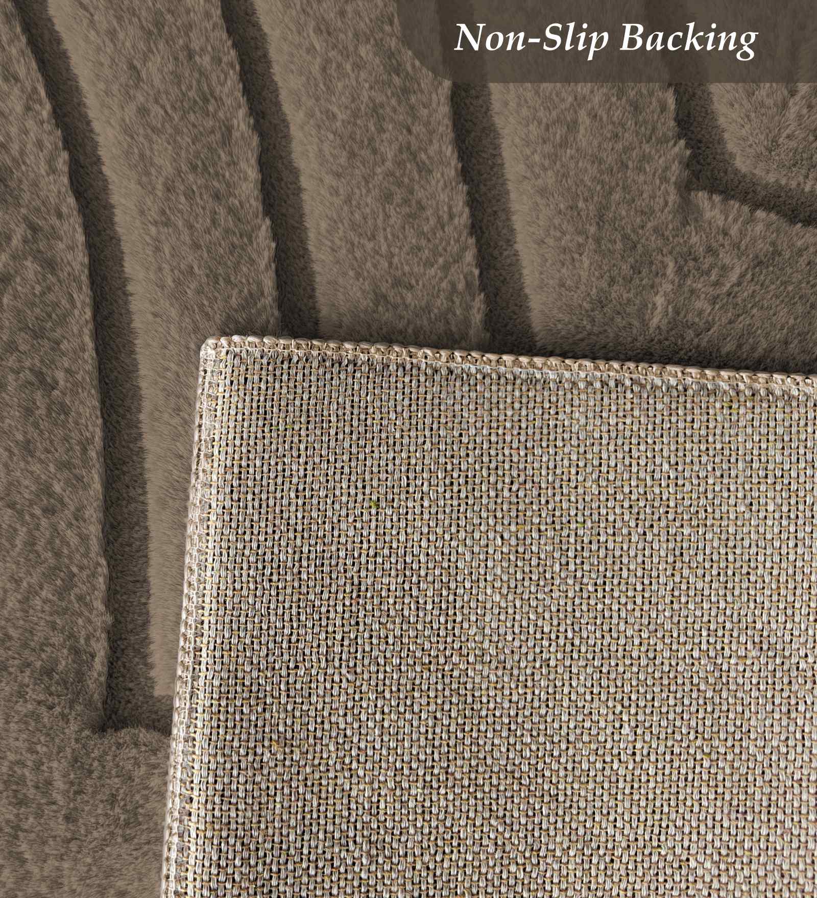 Beaver Abstract Bedside Runner Brown