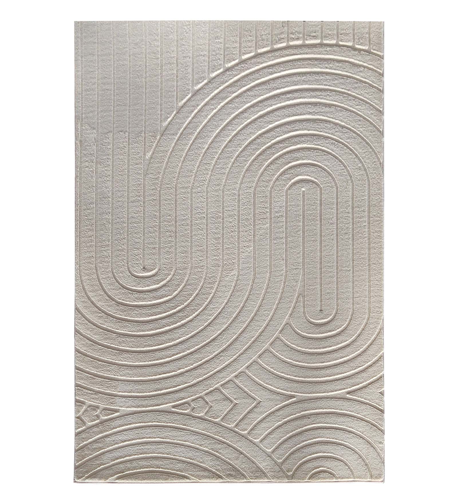 Beaver Abstract Machine Made Carpet Stone