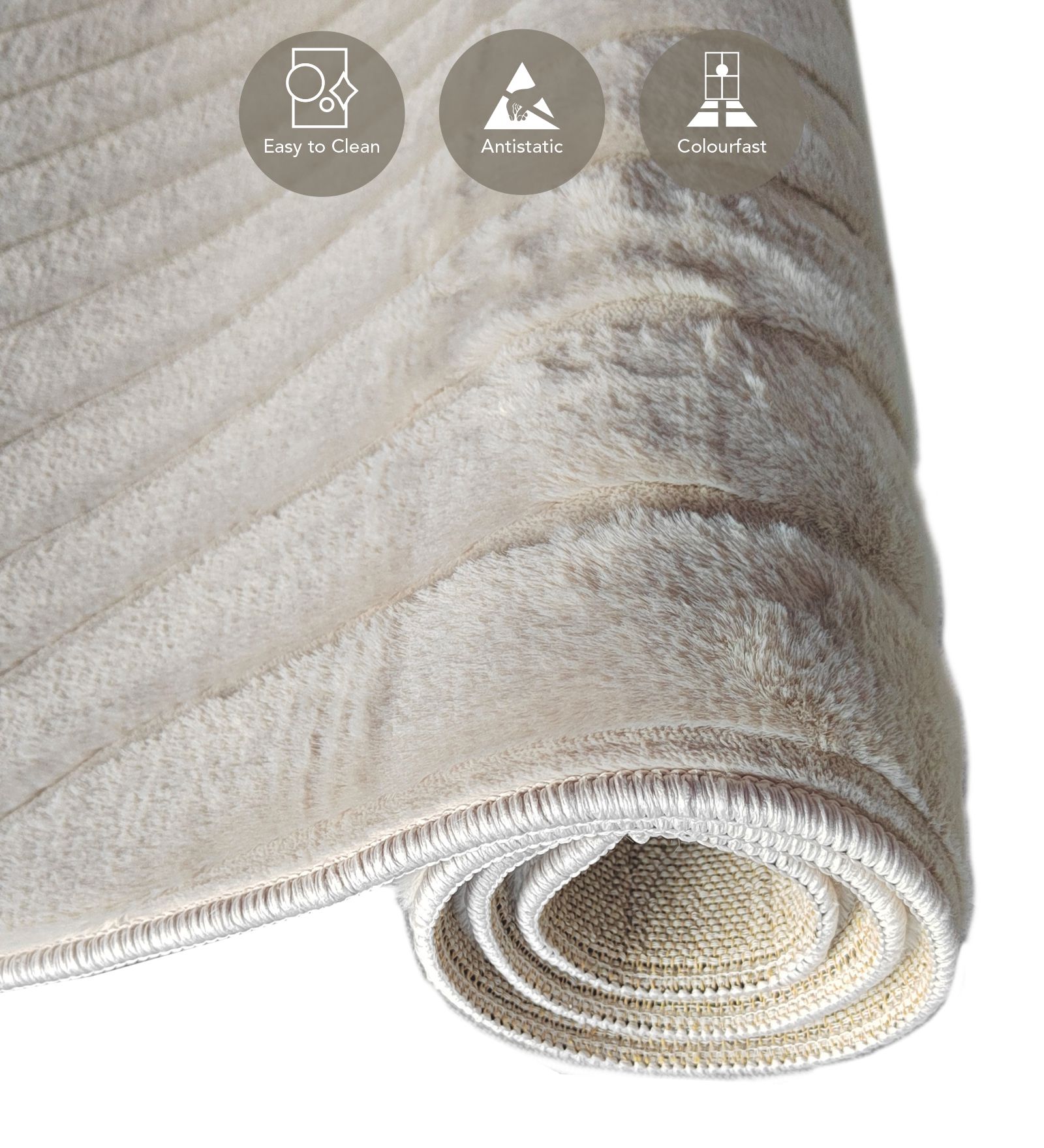 Beaver Abstract Machine Made Carpet Stone