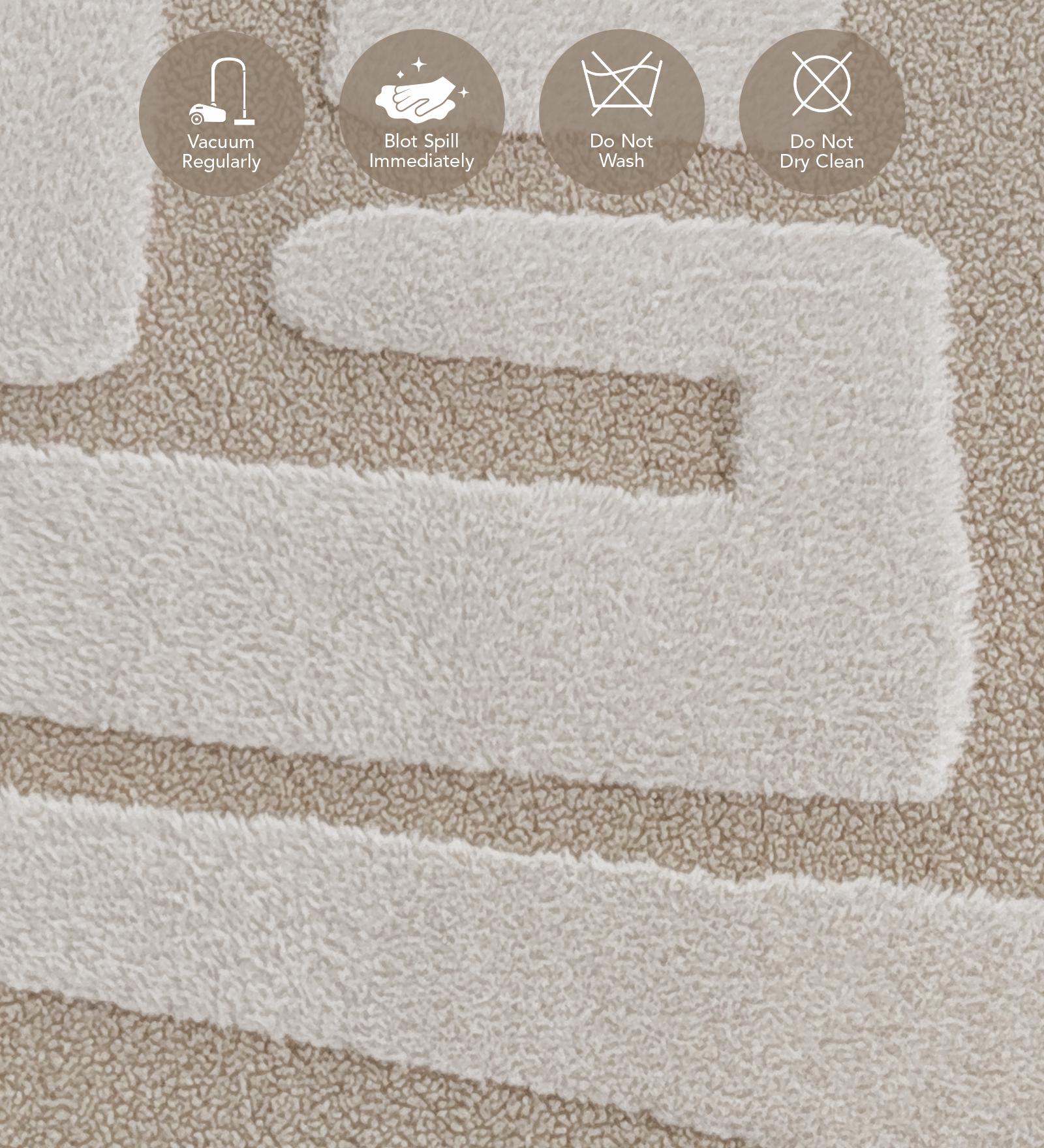 Chinchilla Solid Bedside Runner Beige