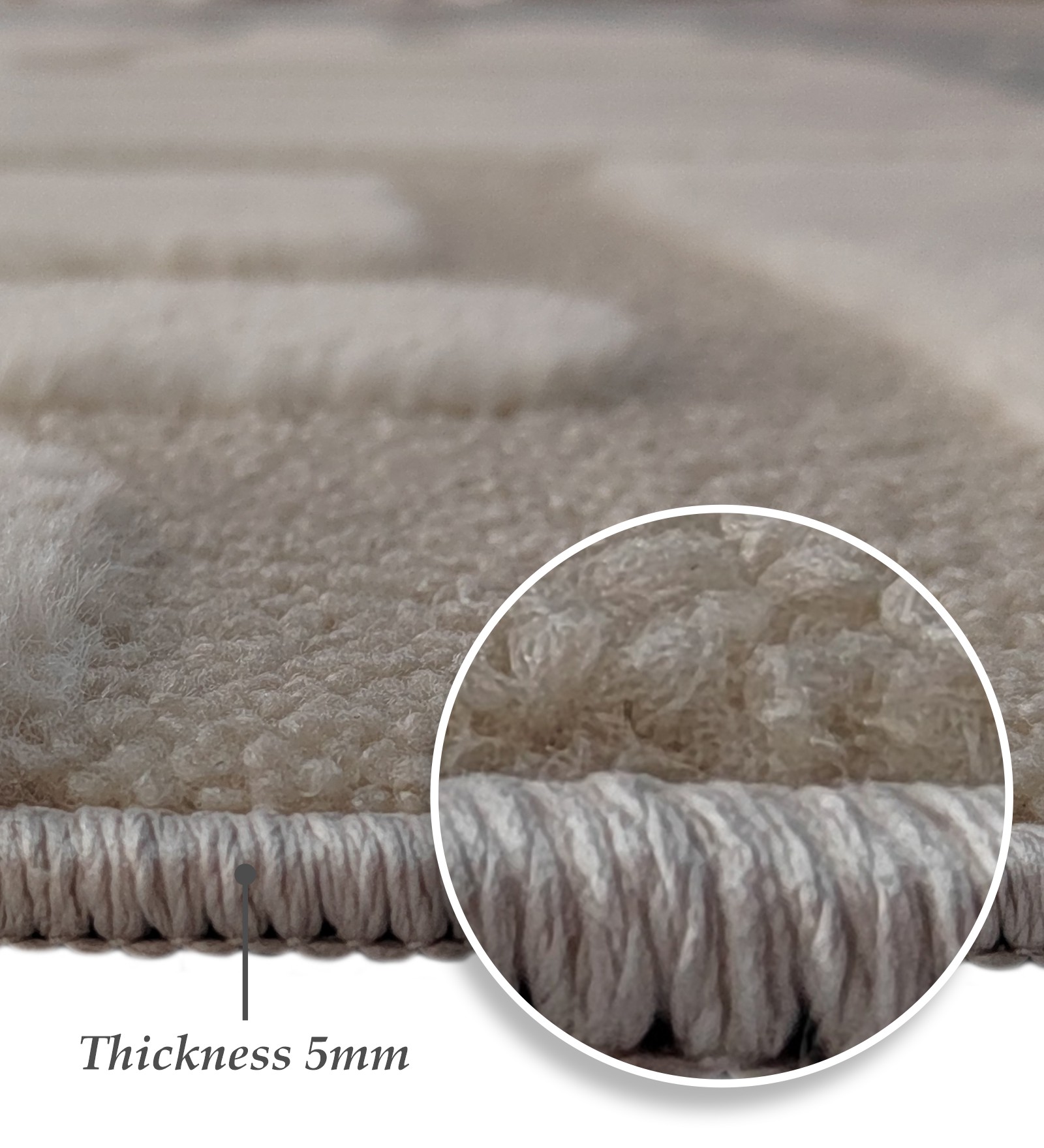 Chinchilla Solid Machine Made Carpet Beige