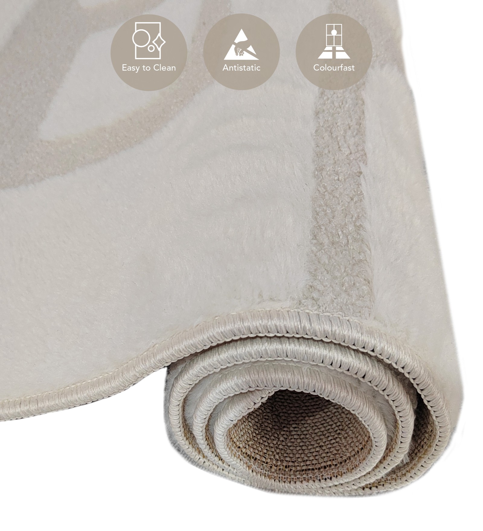 Chinchilla Solid Machine Made Carpet Cream