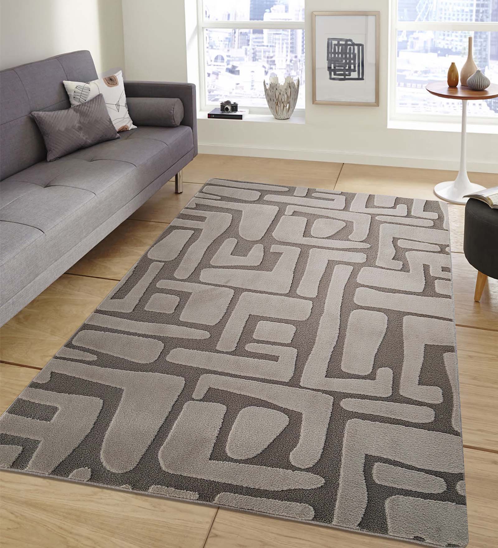 Chinchilla Solid Machine Made Carpet Brown