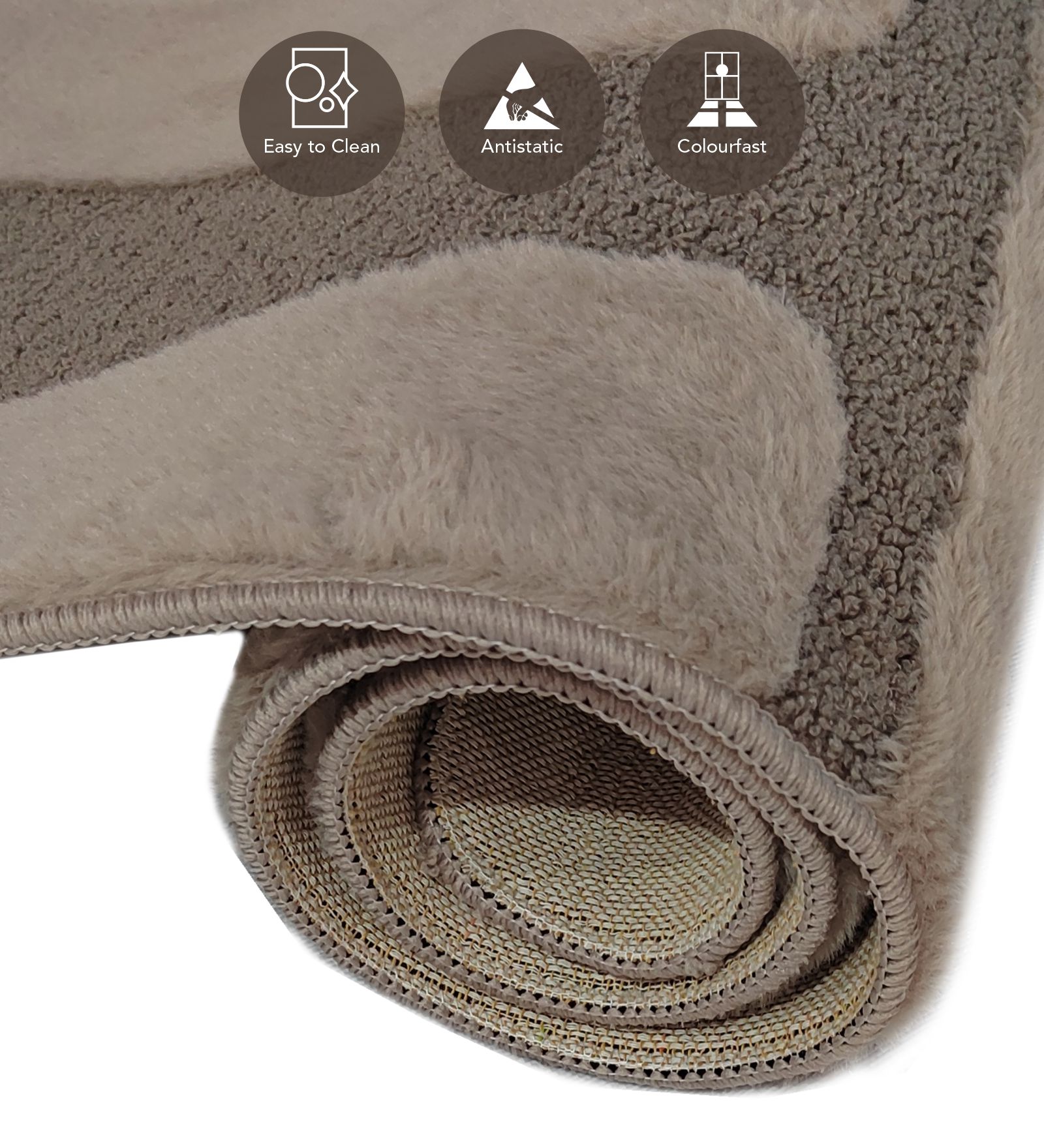 Chinchilla Solid Machine Made Carpet Brown