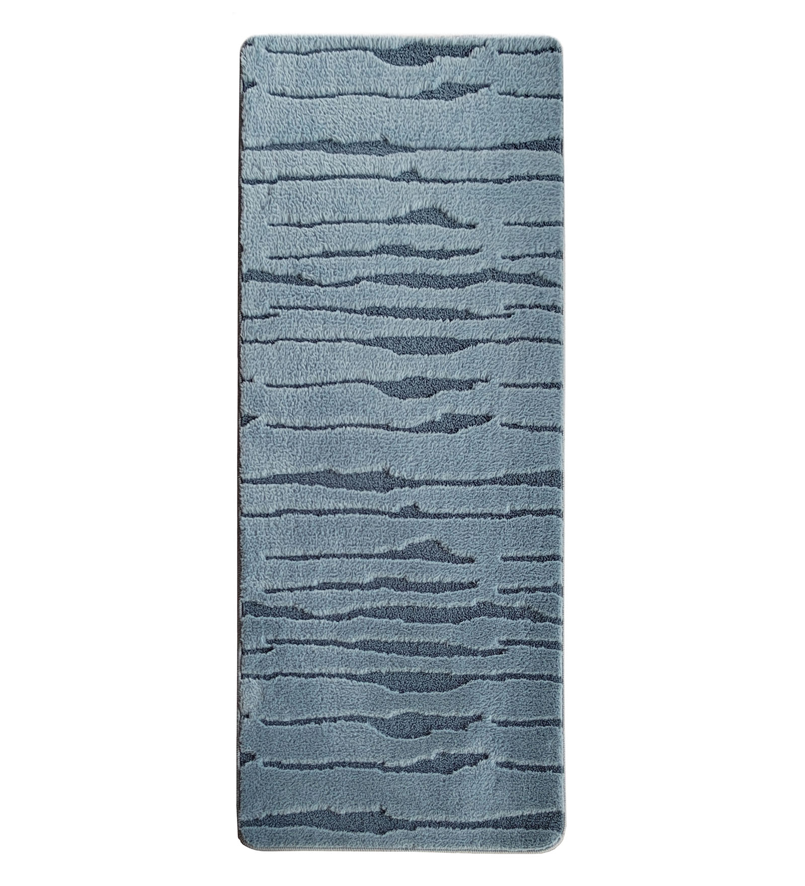 Lynx Solid Bedside Runner Blue