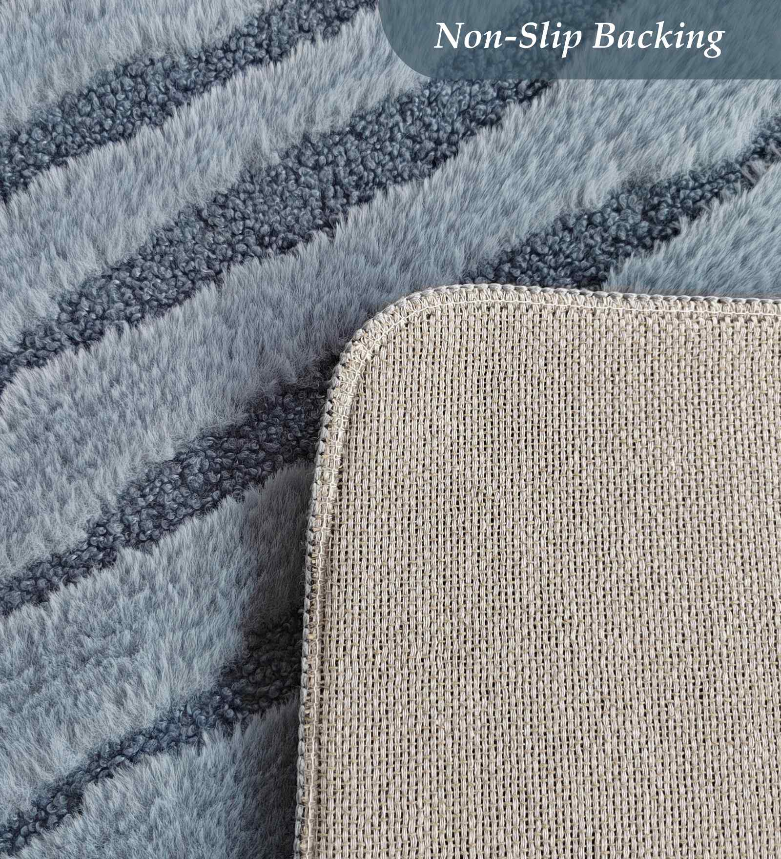 Lynx Solid Bedside Runner Blue