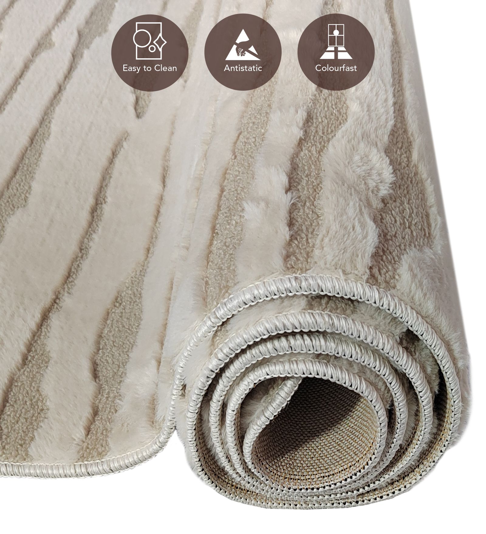 Lynx Solid Machine Made Carpet Beige