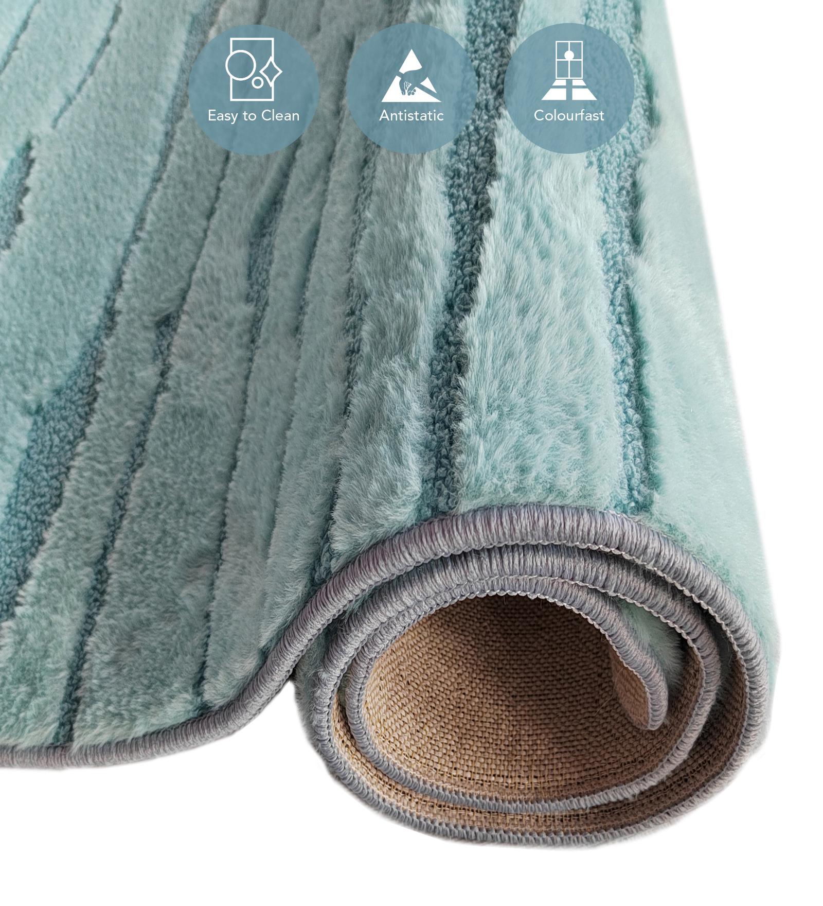 Lynx Solid Machine Made Carpet Teal