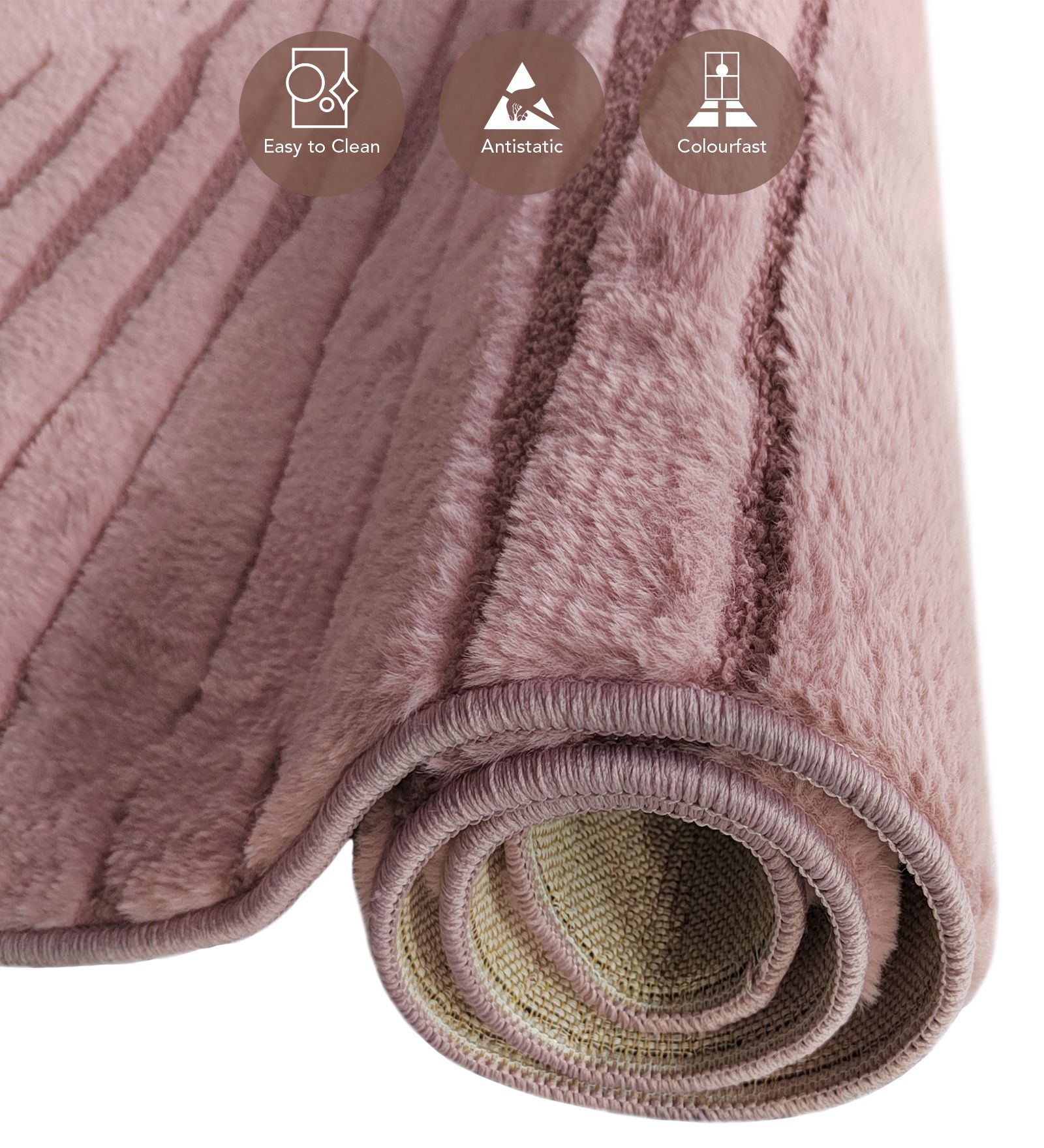 Lynx Solid Machine Made Carpet Blush