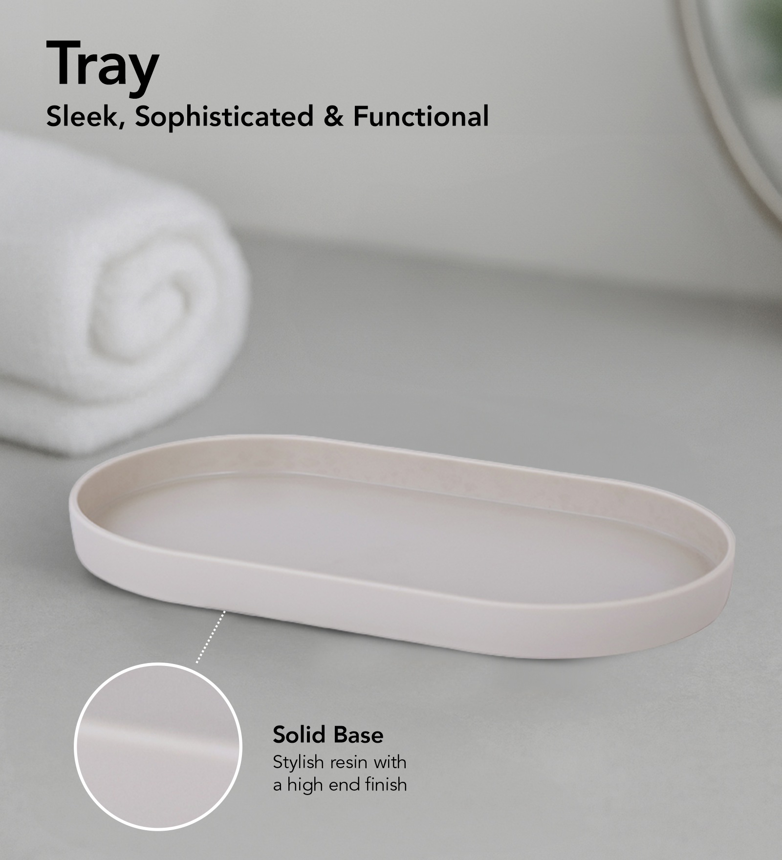 Oasis 6 Pcs PVC Bath Set Cream