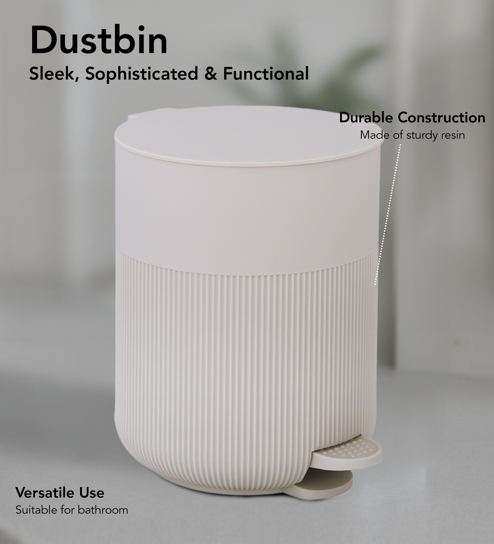 Oasis 6 Pcs PVC Bath Set Cream