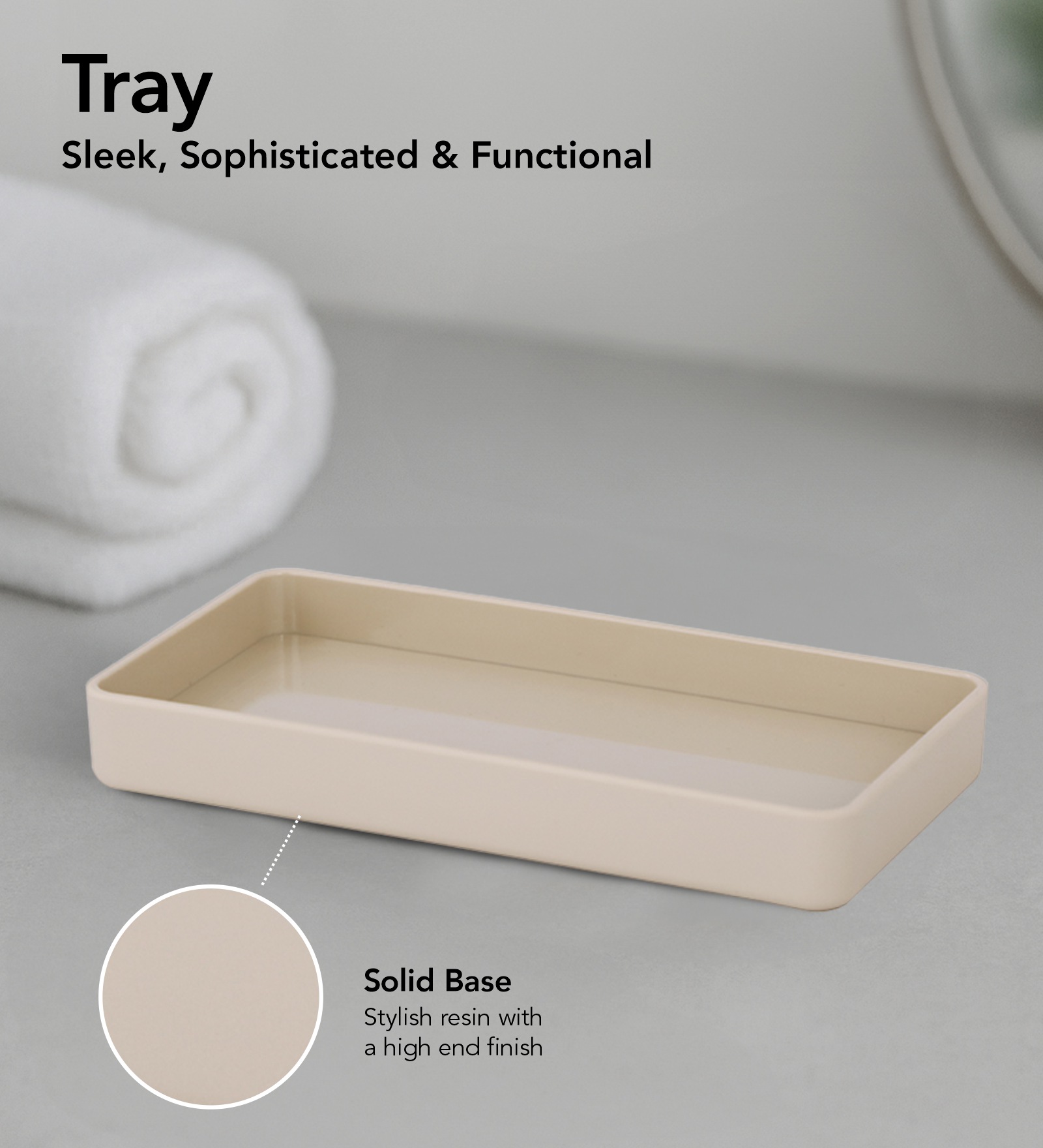 Oasis 6 Pcs PVC Bath Set L Beige