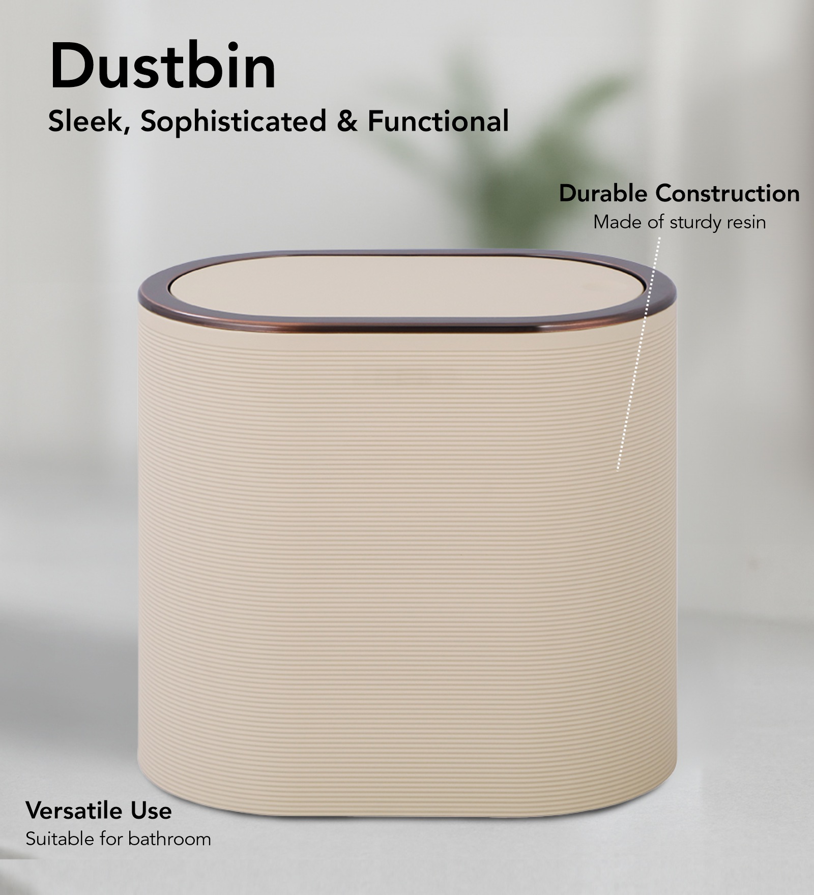 Oasis 6 Pcs PVC Bath Set L Beige