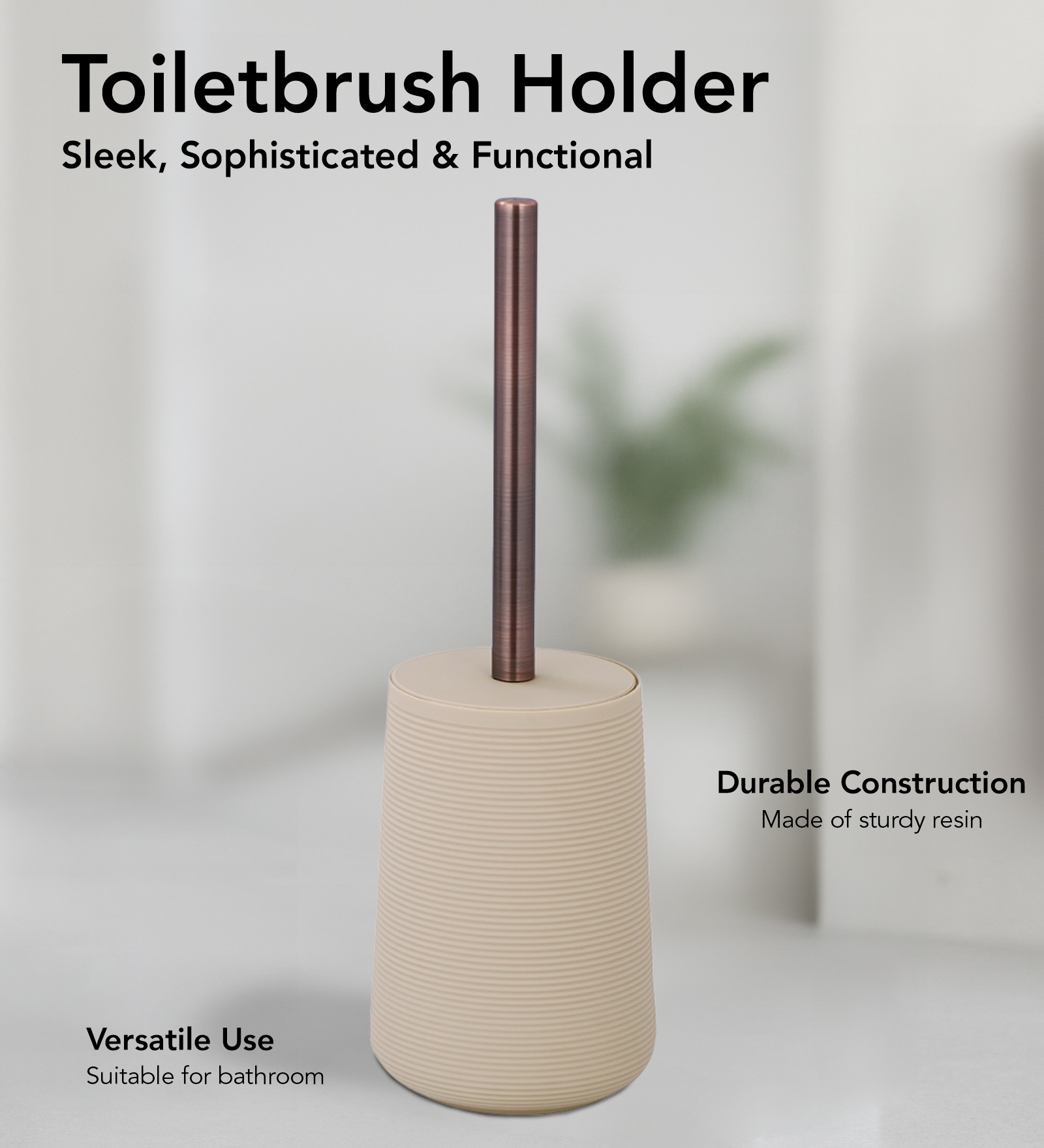 Oasis 6 Pcs PVC Bath Set L Beige