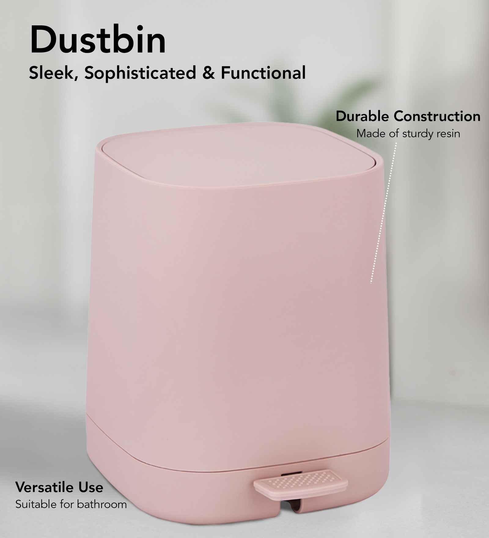 Oasis 6 Pcs PVC Bath Set Pink