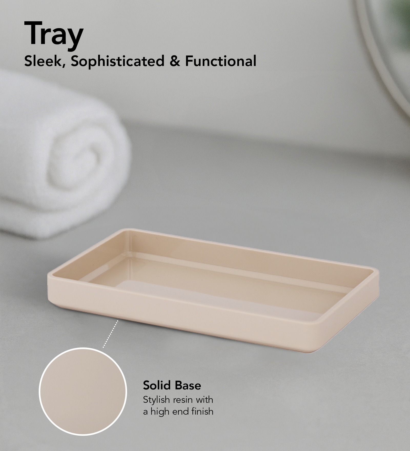 Oasis 6 Pcs PVC Bath Set L Beige