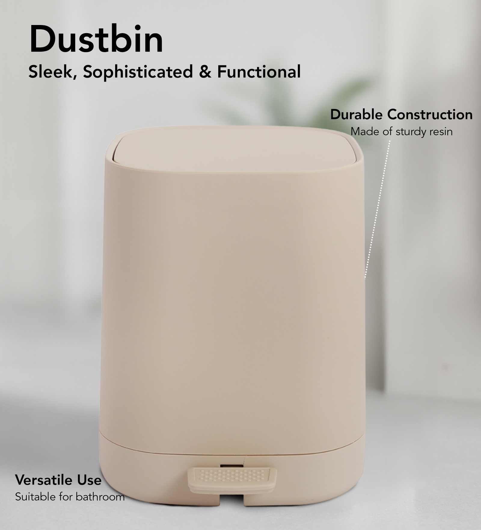 Oasis 6 Pcs PVC Bath Set L Beige