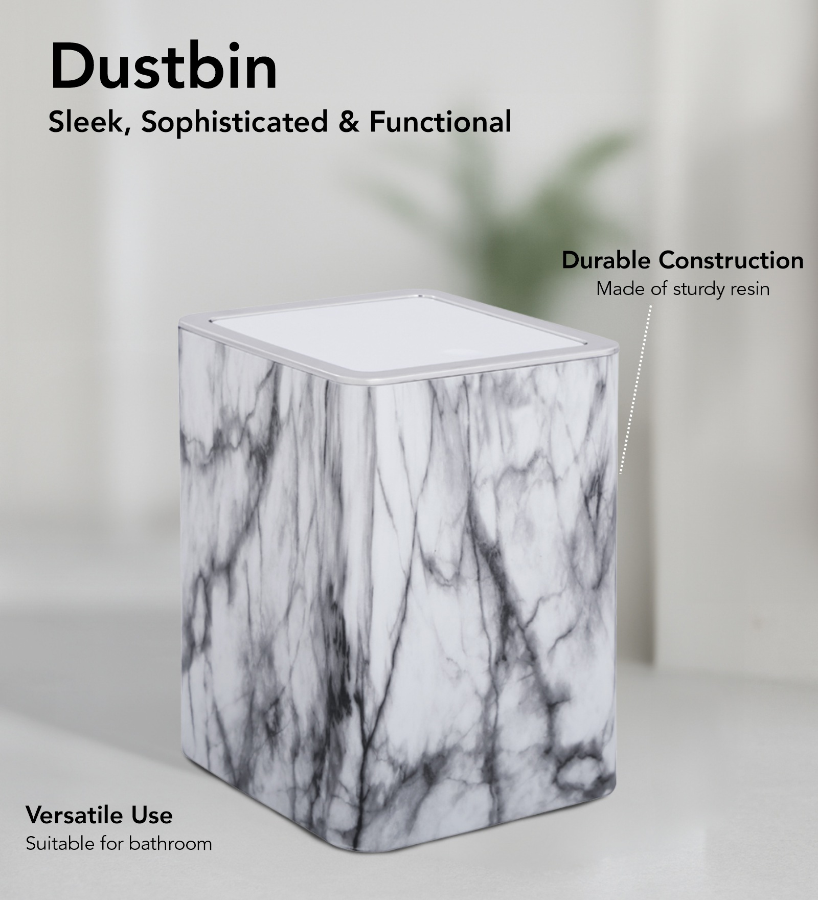 Oasis 5 Pcs PVC Bath Set Grey