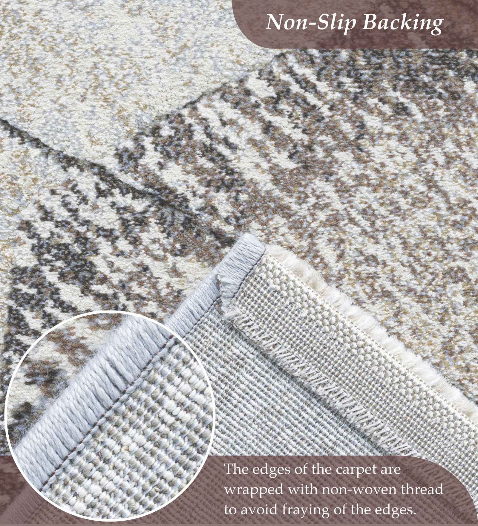 Aquarius Abstract Machine Made Carpet Grey