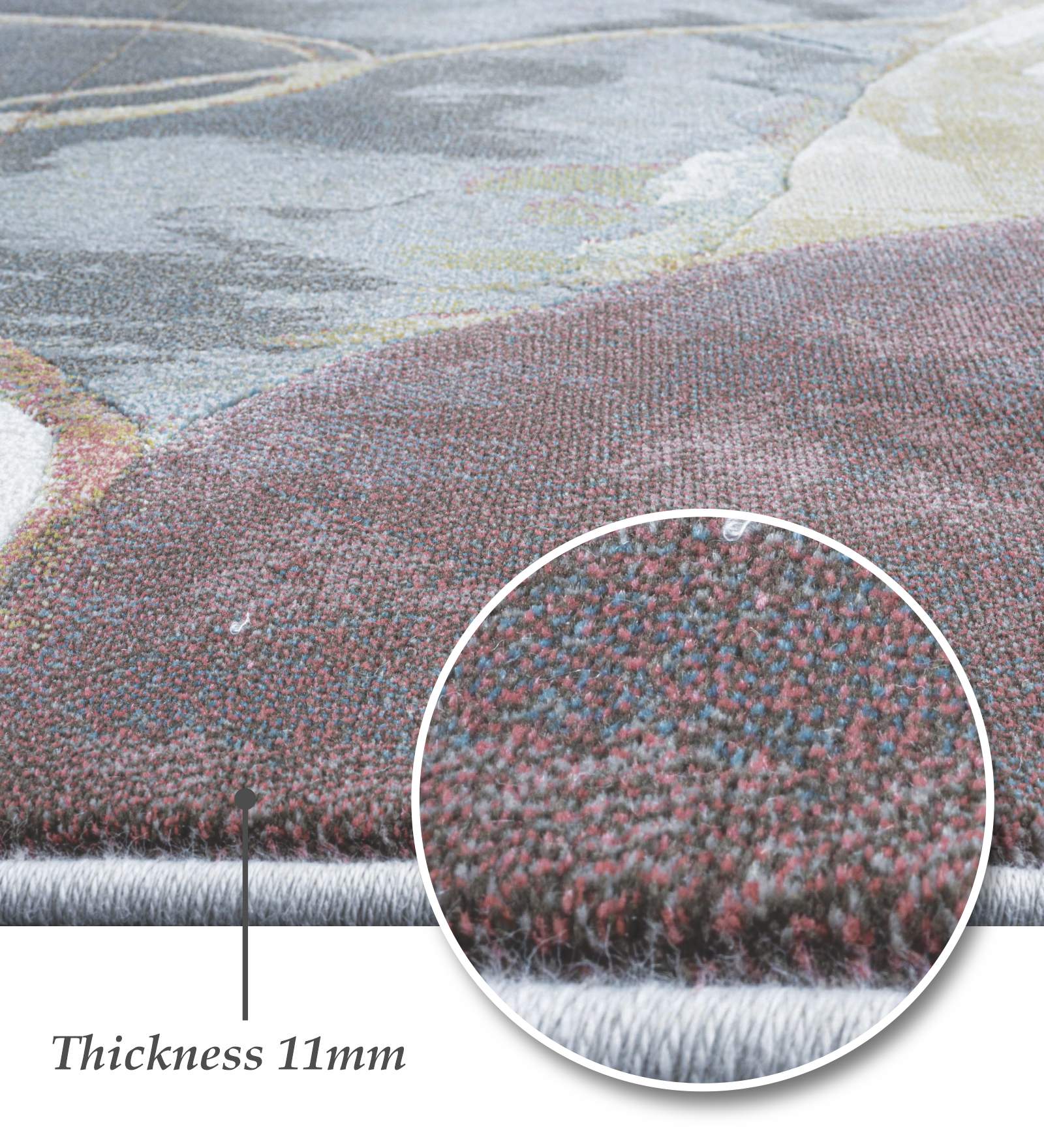 Aquarius Abstract Machine Made Carpet Multi