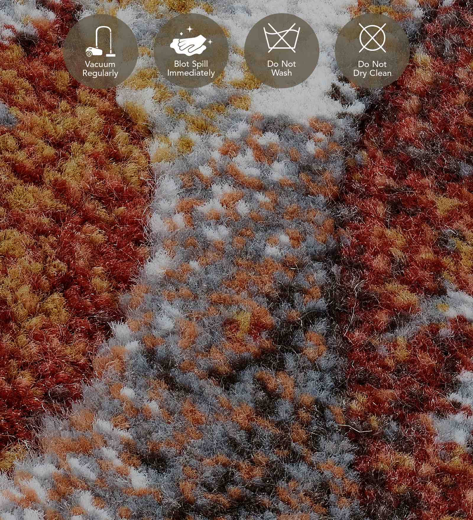 Aquarius Floral Machine Made Carpet Cream and Rust