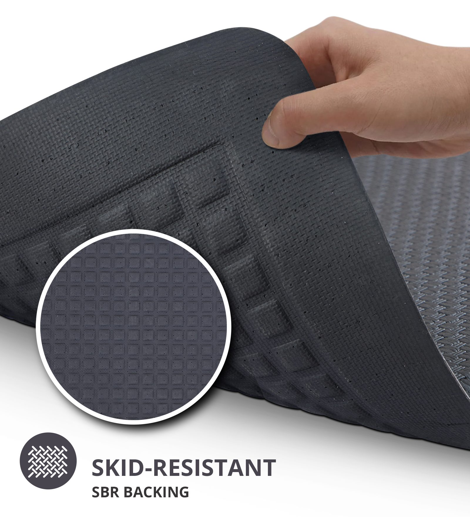 Squab Anti-skid Kitchen Floor Mat D Grey