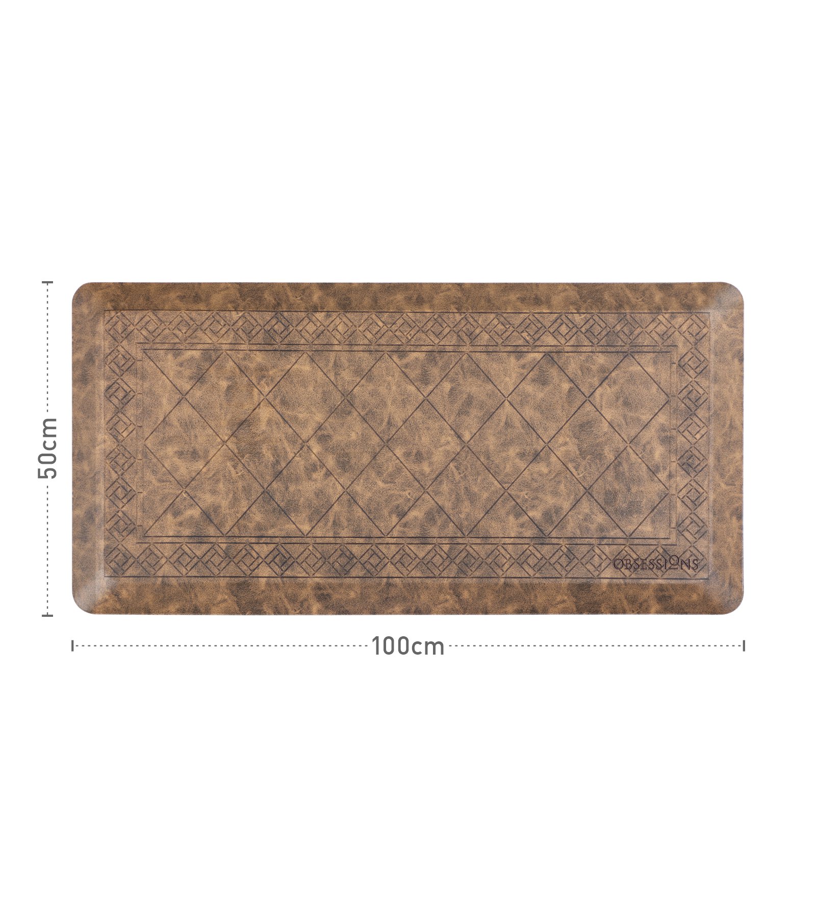 Squab Anti-skid Kitchen Floor Mat Brown