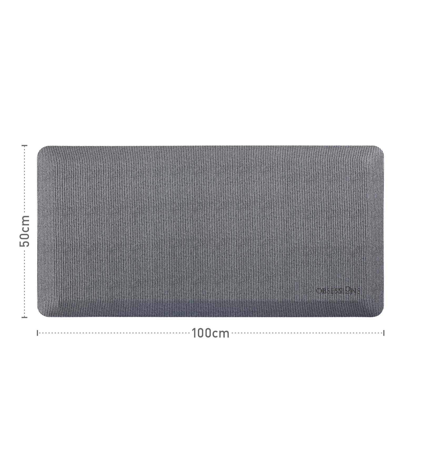 Anti-slip PU Kitchen Mat with Solid Design, D Grey