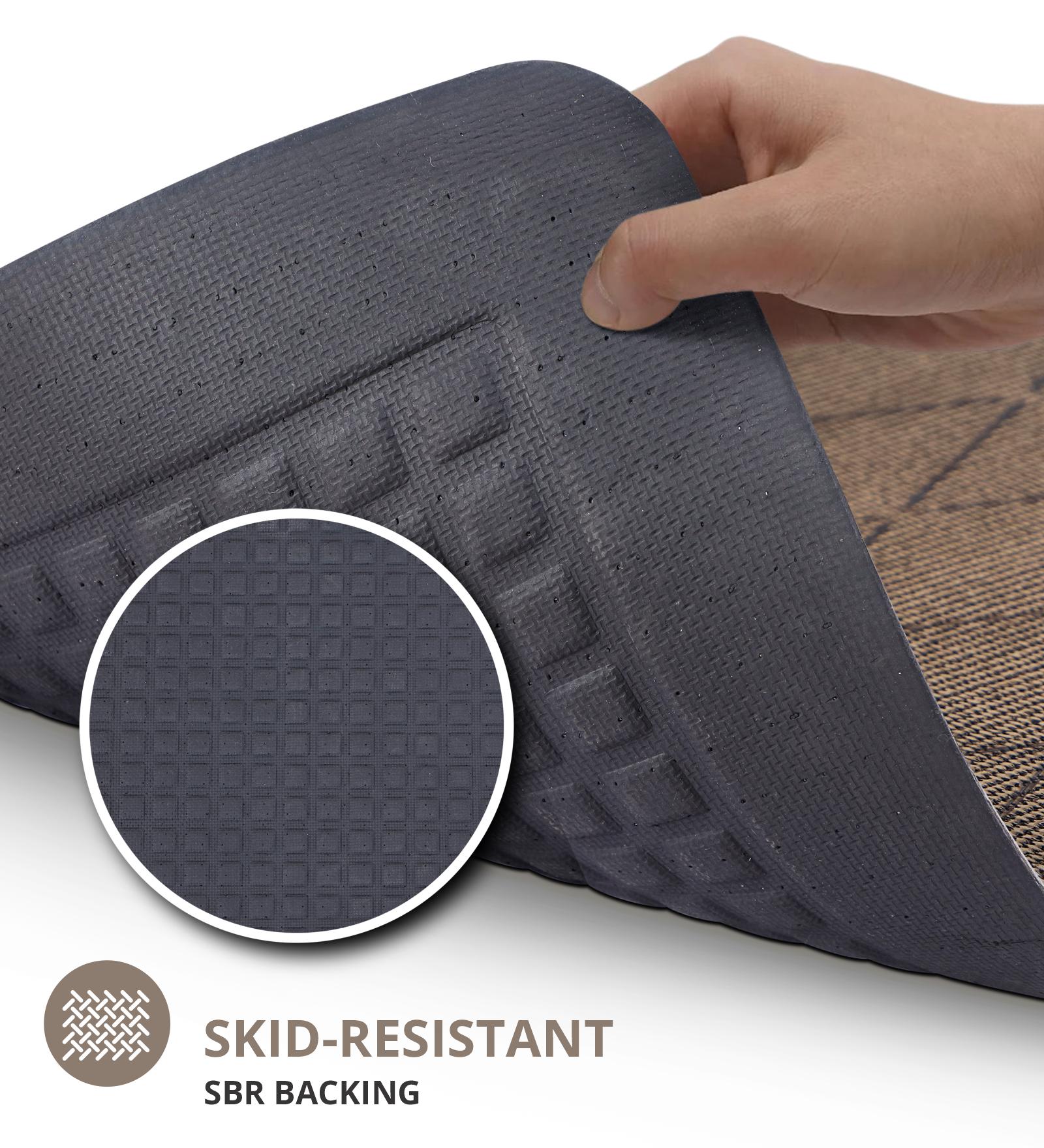 Squab Anti-skid Kitchen Floor Mat Brown