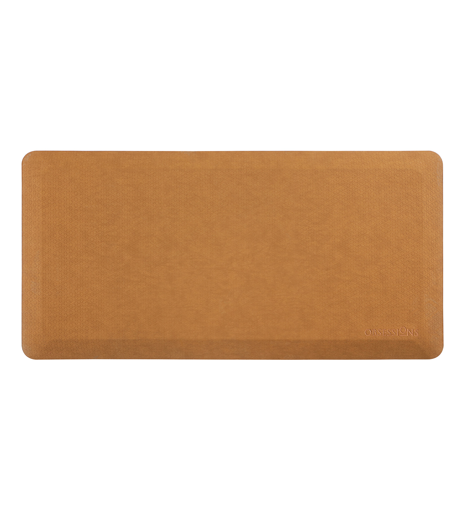Anti-slip PU Kitchen Mat with Solid Design, Camel