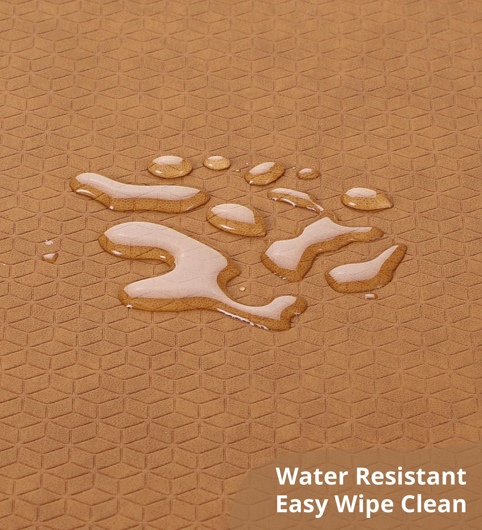 Anti-slip PU Kitchen Mat with Solid Design, Camel