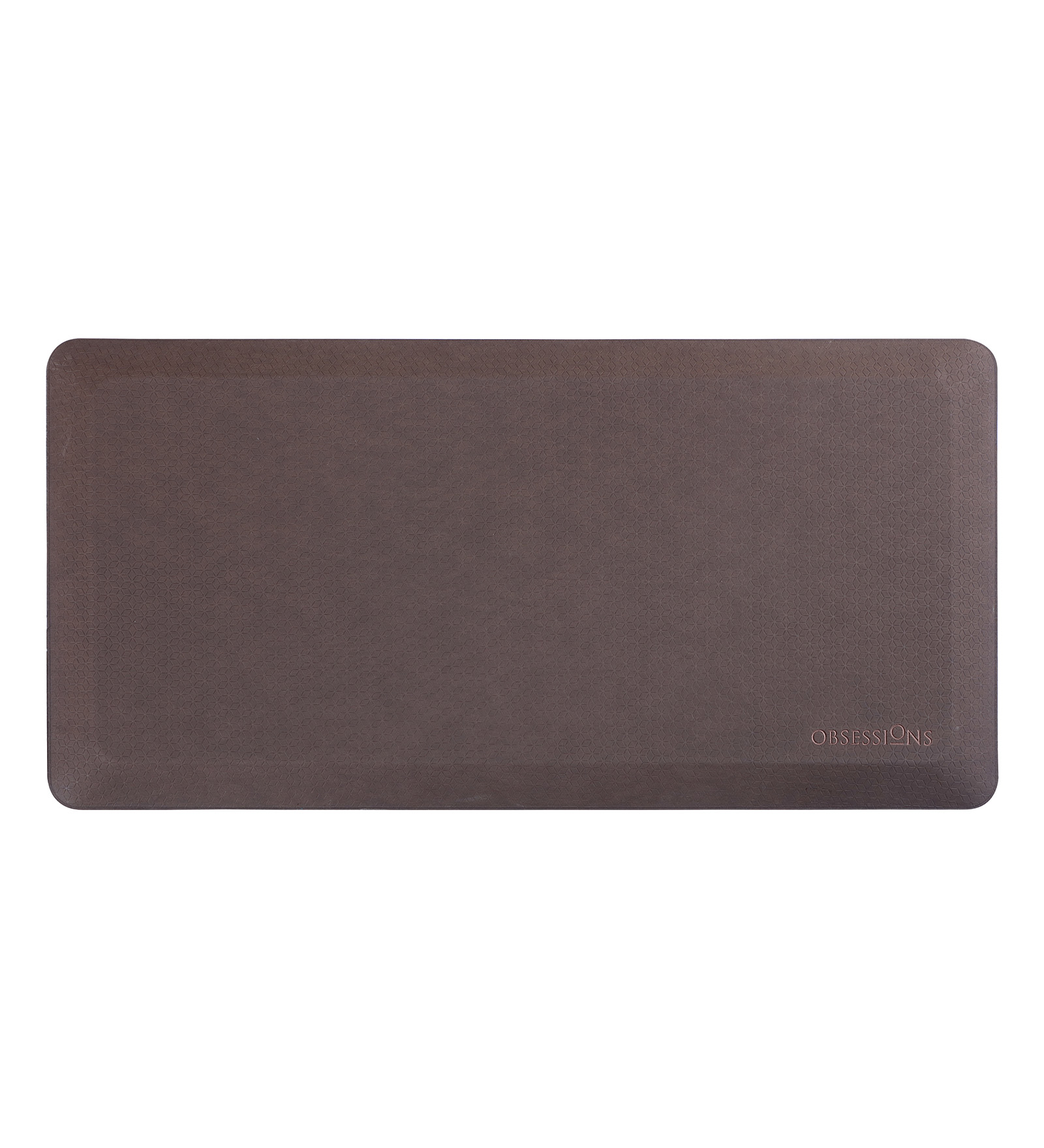 Anti-slip PU Kitchen Mat with Abstract Design, D Brown