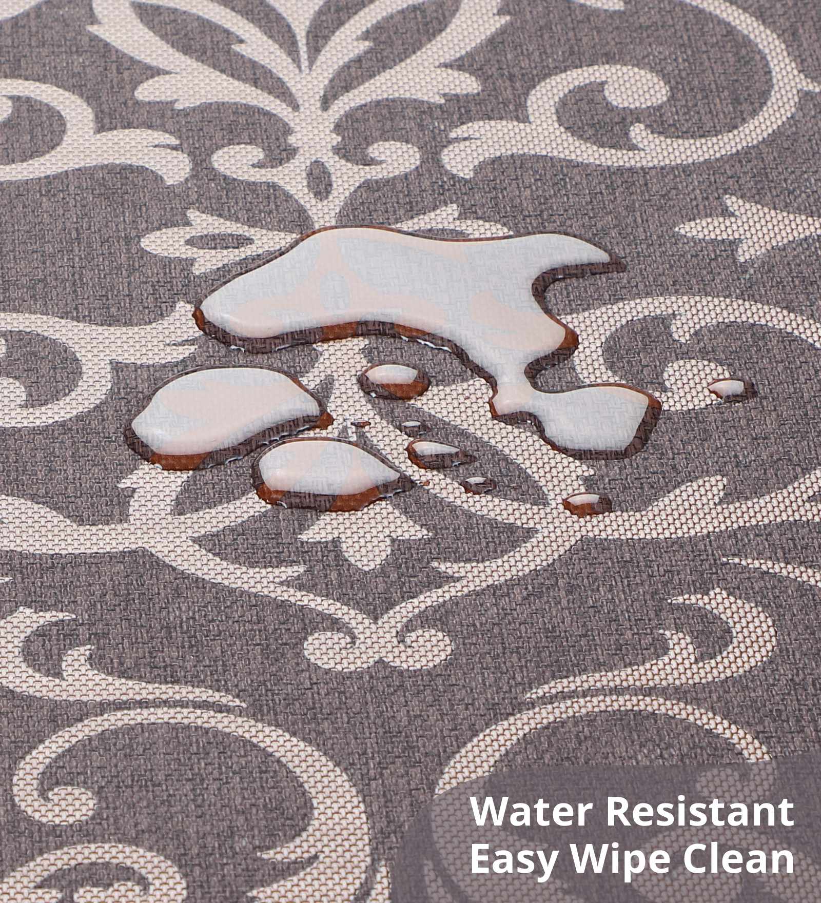 Anti-slip PU Kitchen Mat with Solid Design, Brown