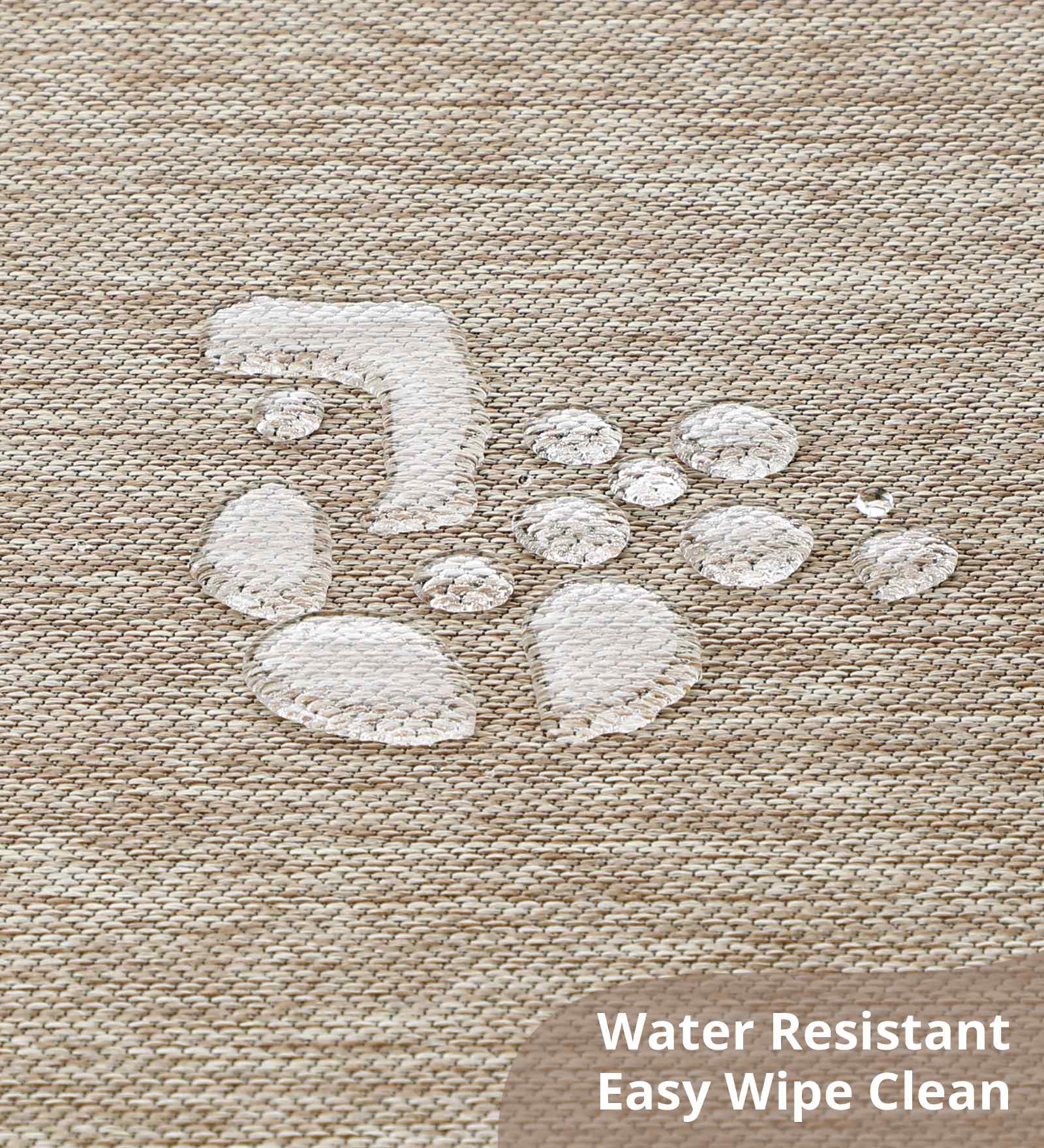 Anti-slip PU Kitchen Mat with Solid Design, Beige