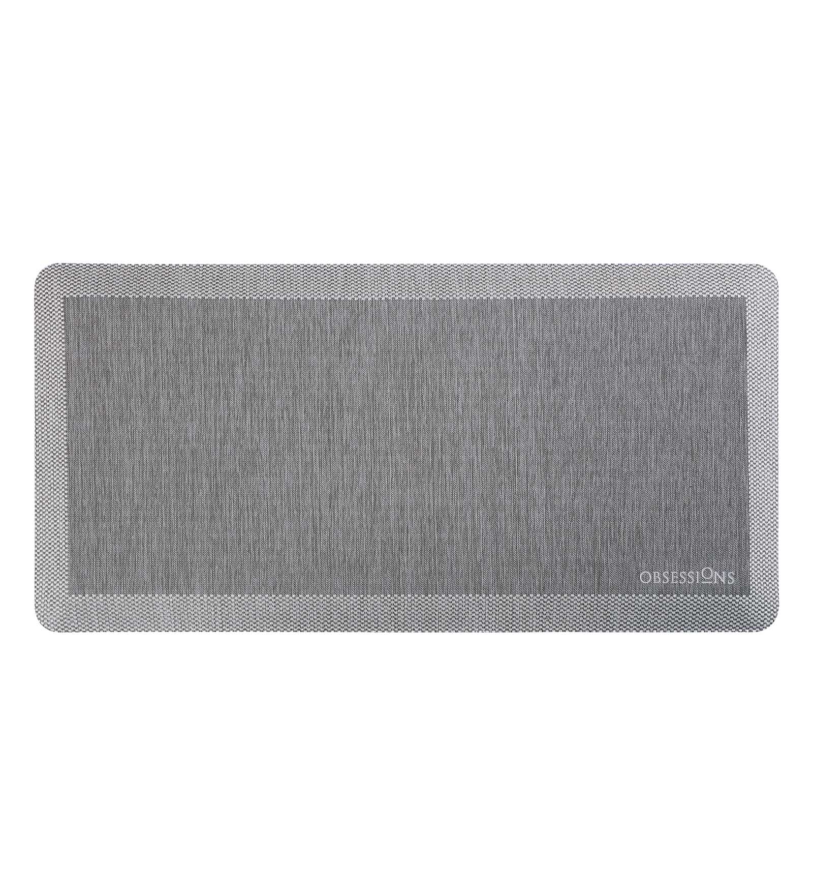 Anti-slip PU Kitchen Mat with Solid Design, Grey