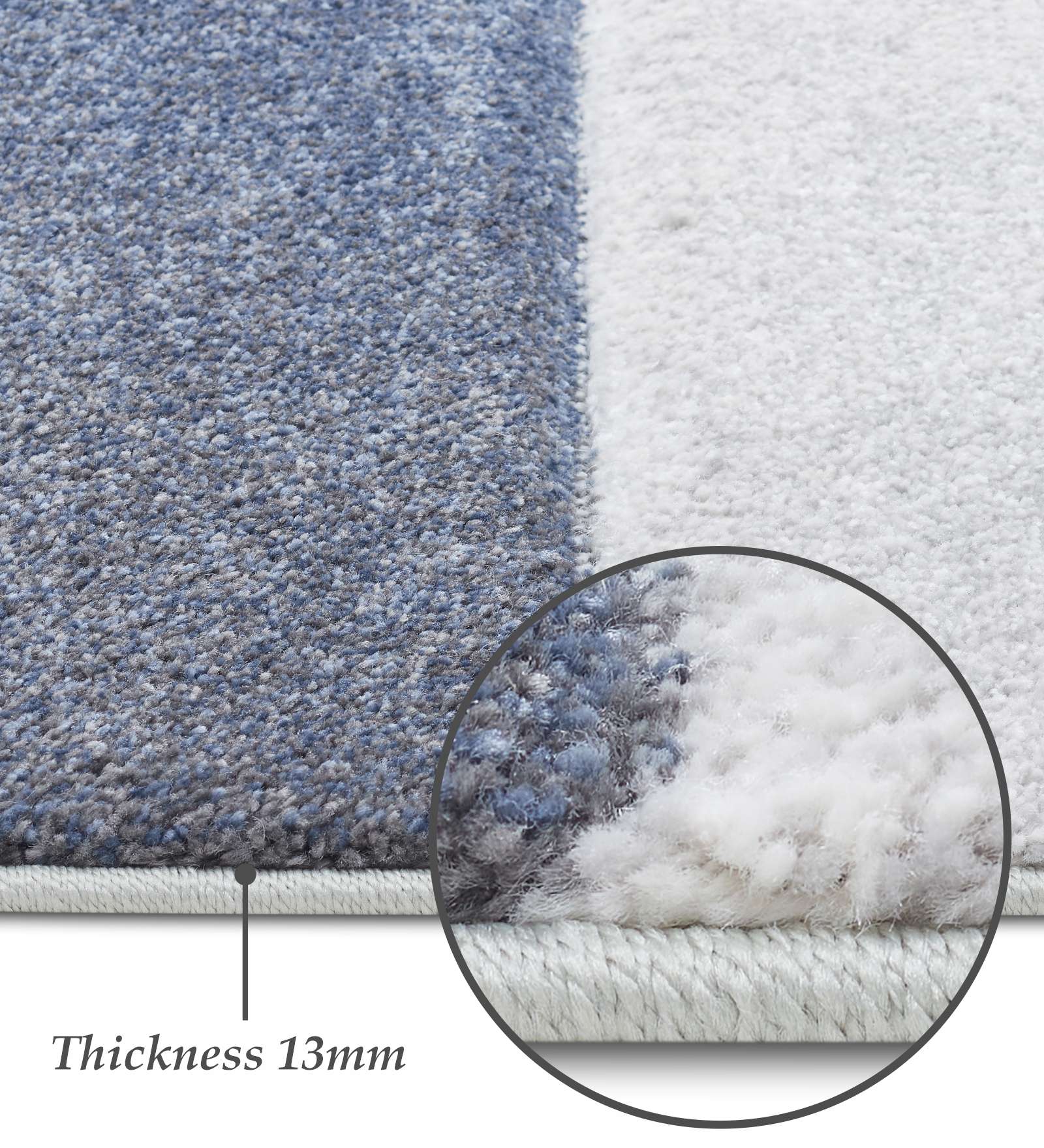 Diamond Abstract Machine Made Carpet Olive and Blue