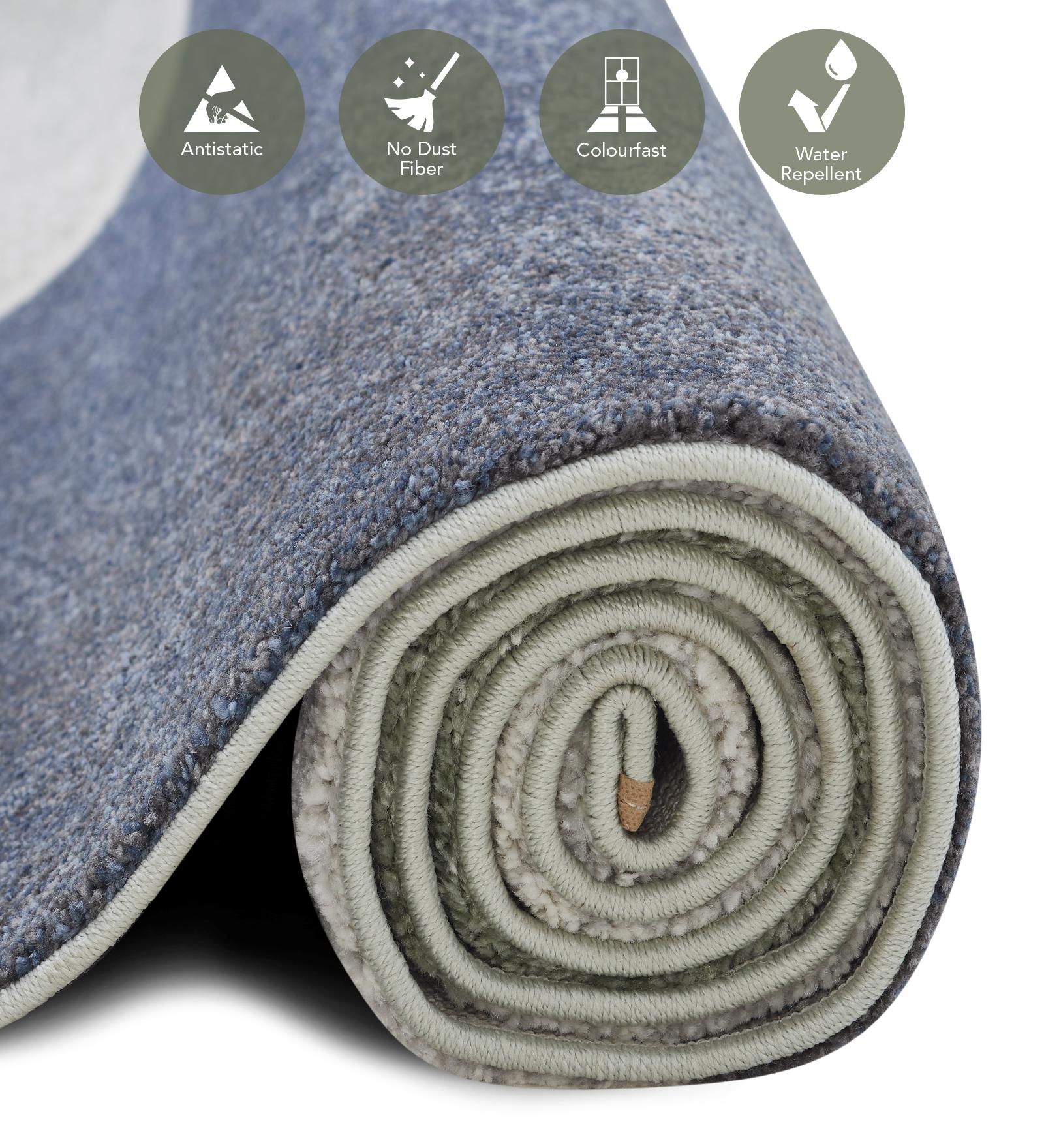 Diamond Abstract Machine Made Carpet Olive and Blue