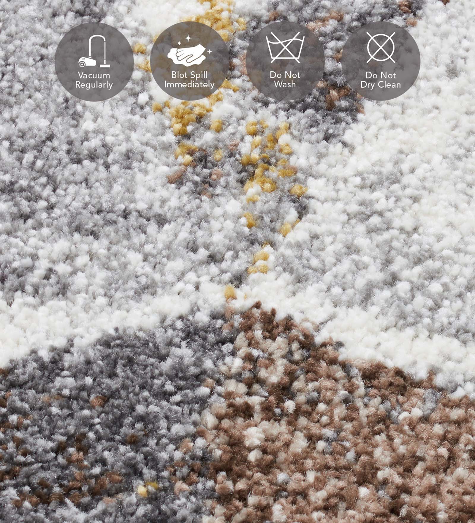 Diamond Abstract Machine Made Carpet Grey Brown