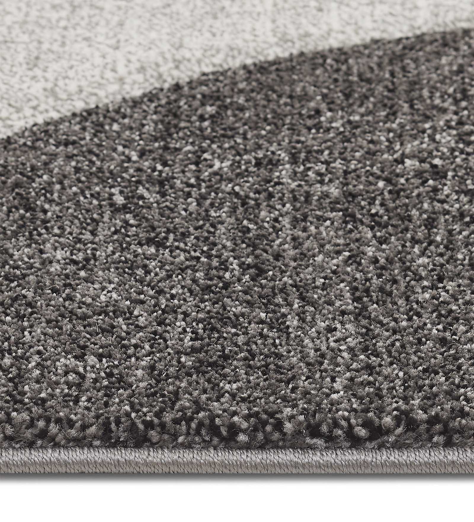 Diamond Geometric Machine Made Carpet Charcoal and Grey