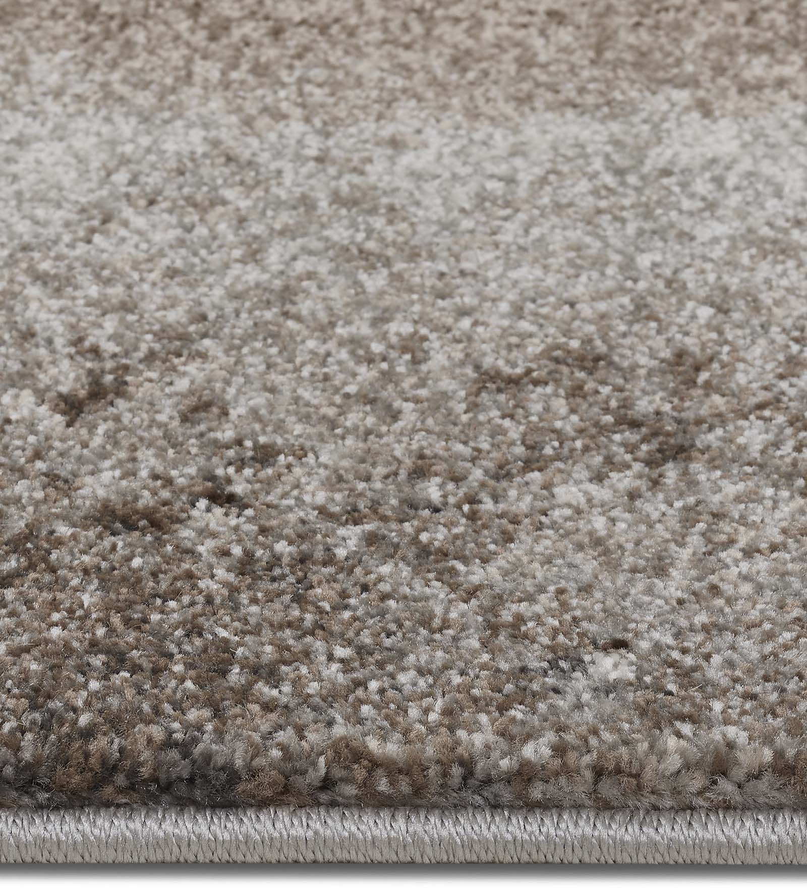 Diamond Abstract Machine Made Carpet L.Brown and Cream