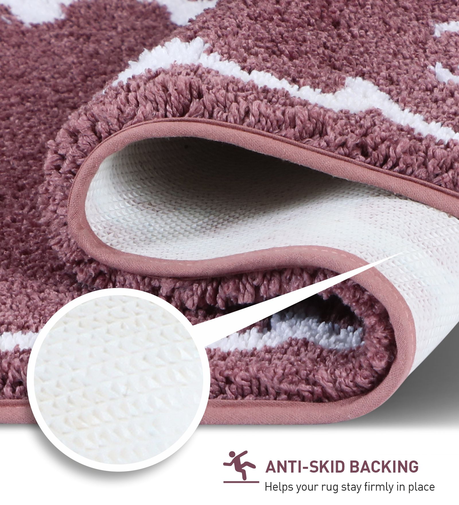 Scallop Anti-skid Ultra Absorbent Bath Mat Strawberry